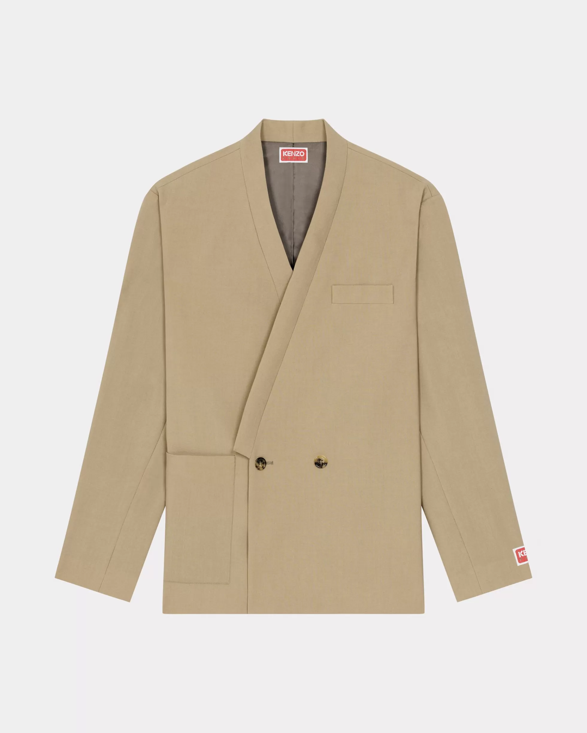 Tailoring | Jacken und Mäntel>KENZO Anzugjacke Kimono Dark Beige