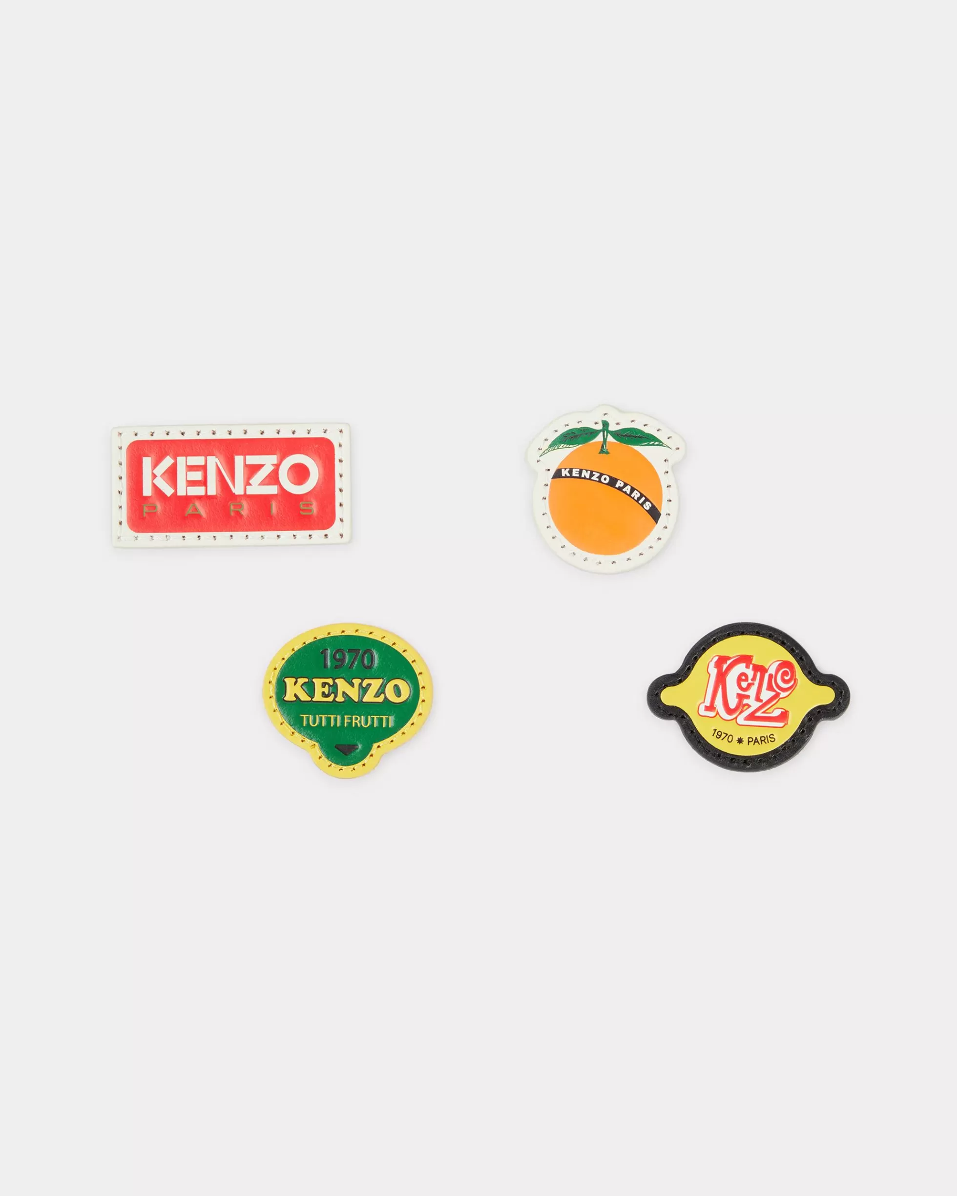 Pins und Schmuck | Pins und Schmuck>KENZO Badges „ Jungle“ aus Leder Multicolor