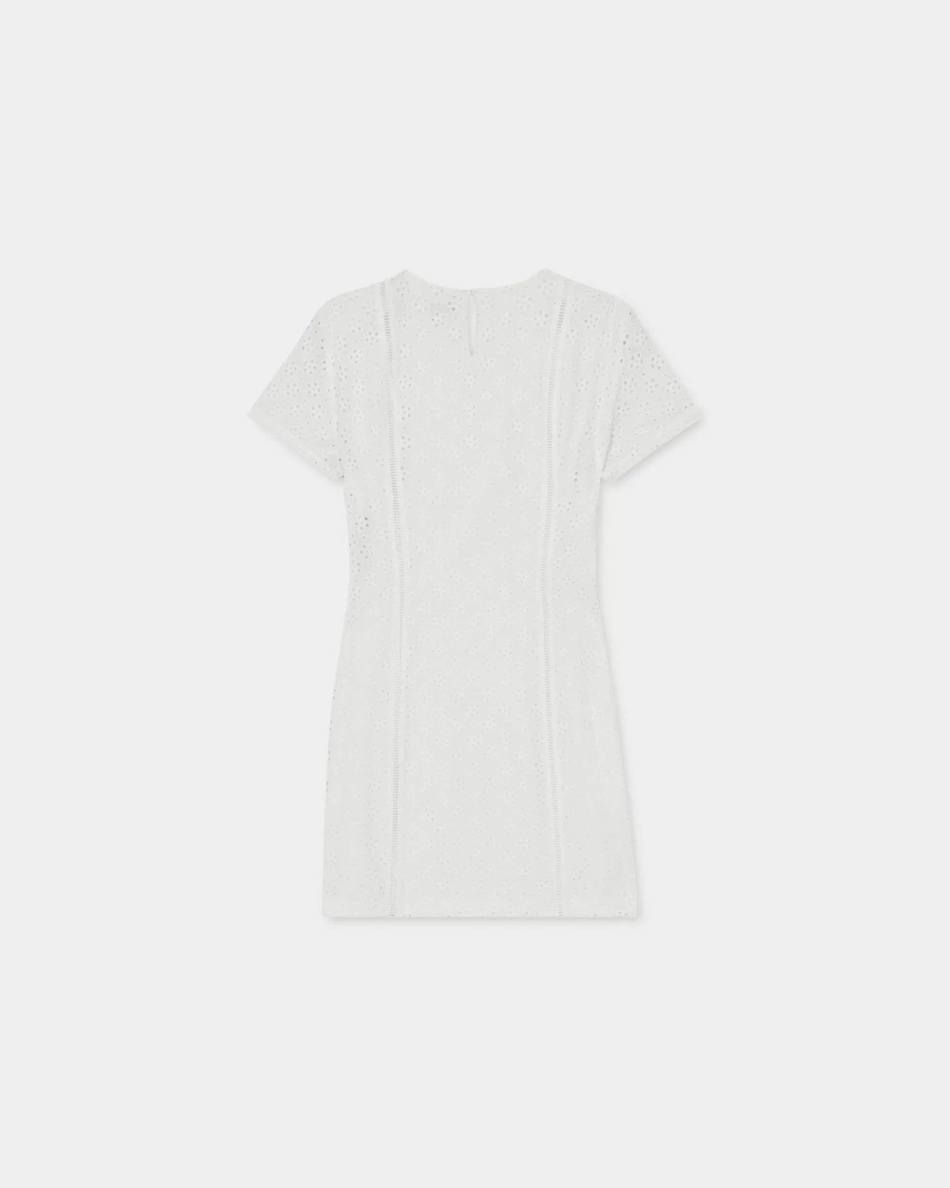 Kleider und Röcke>KENZO „ Boke Flower Broderie Anglaise“-Kleid Off White