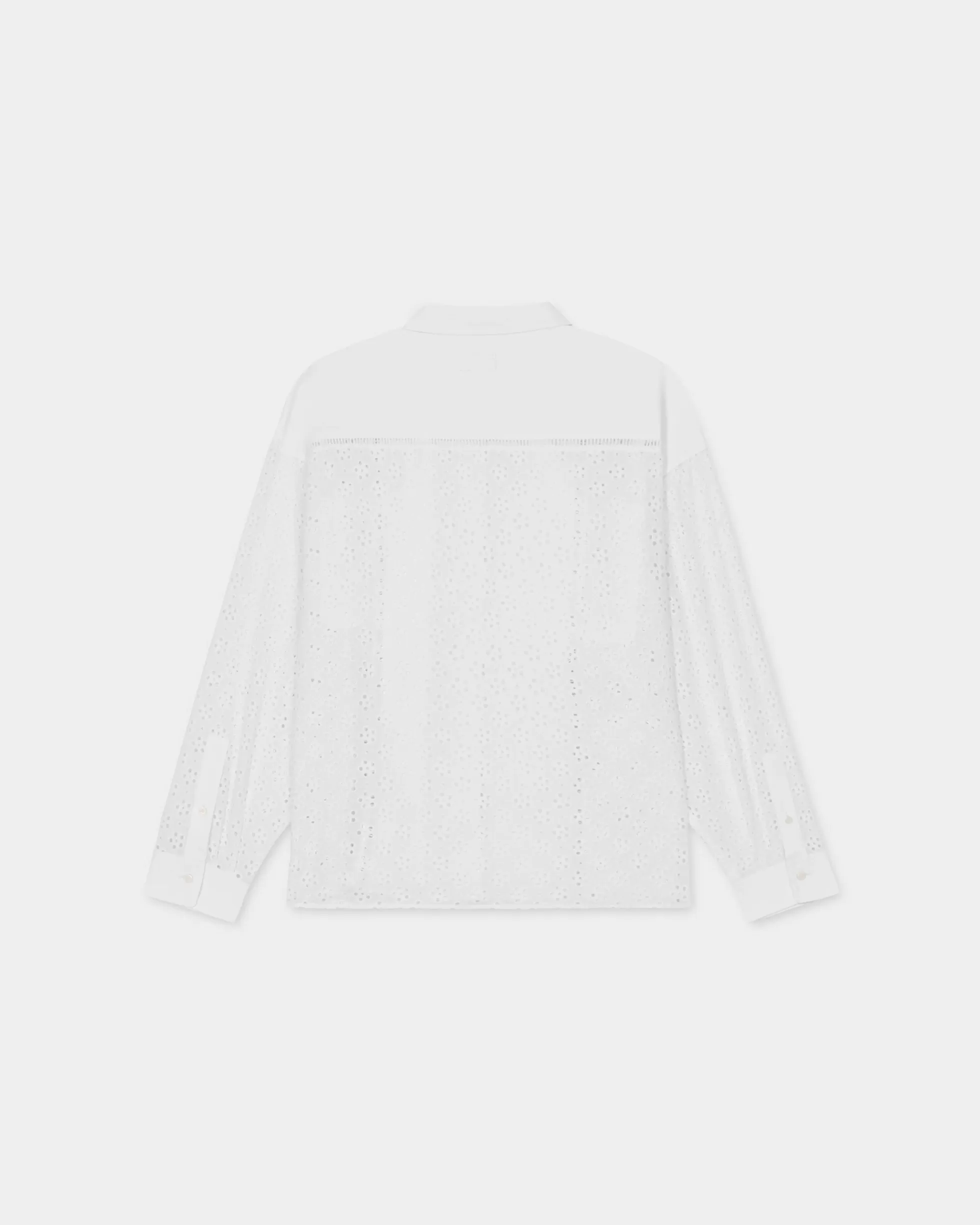 Hemd und Tops | Neue>KENZO „ Boke Flower Broderie Anglaise“-Oversized-Hemd Off White