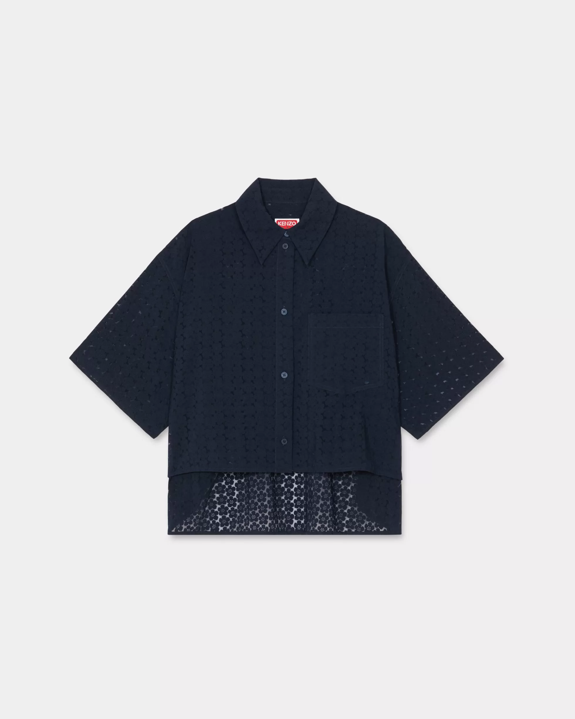 Hemd und Tops | Neue>KENZO „ Boke Flower“-Hemd in gekürzter Passform Midnight Blue