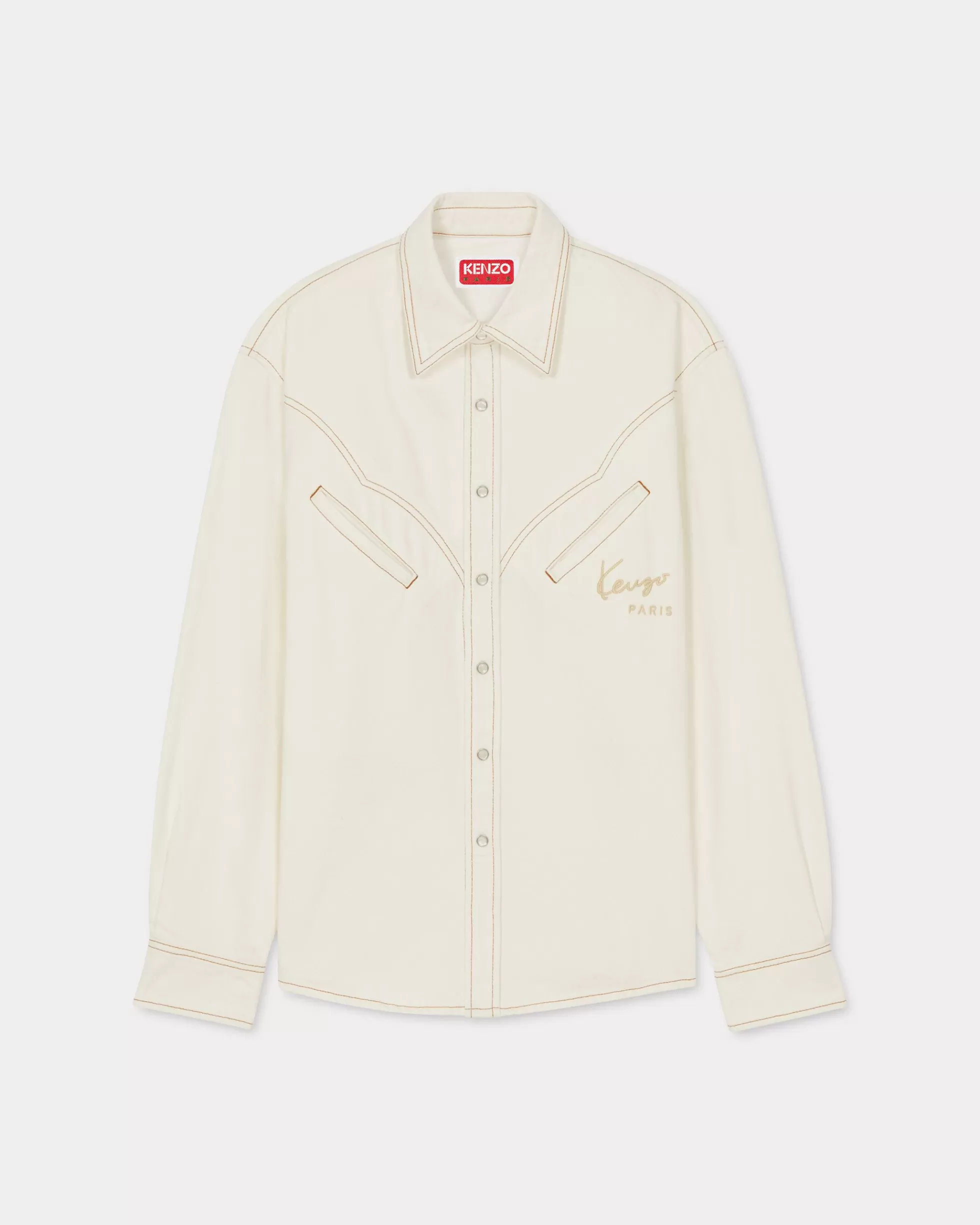 Denim | Hemden>KENZO „ Creations“ Westernhemd Stone Bleached White Denim