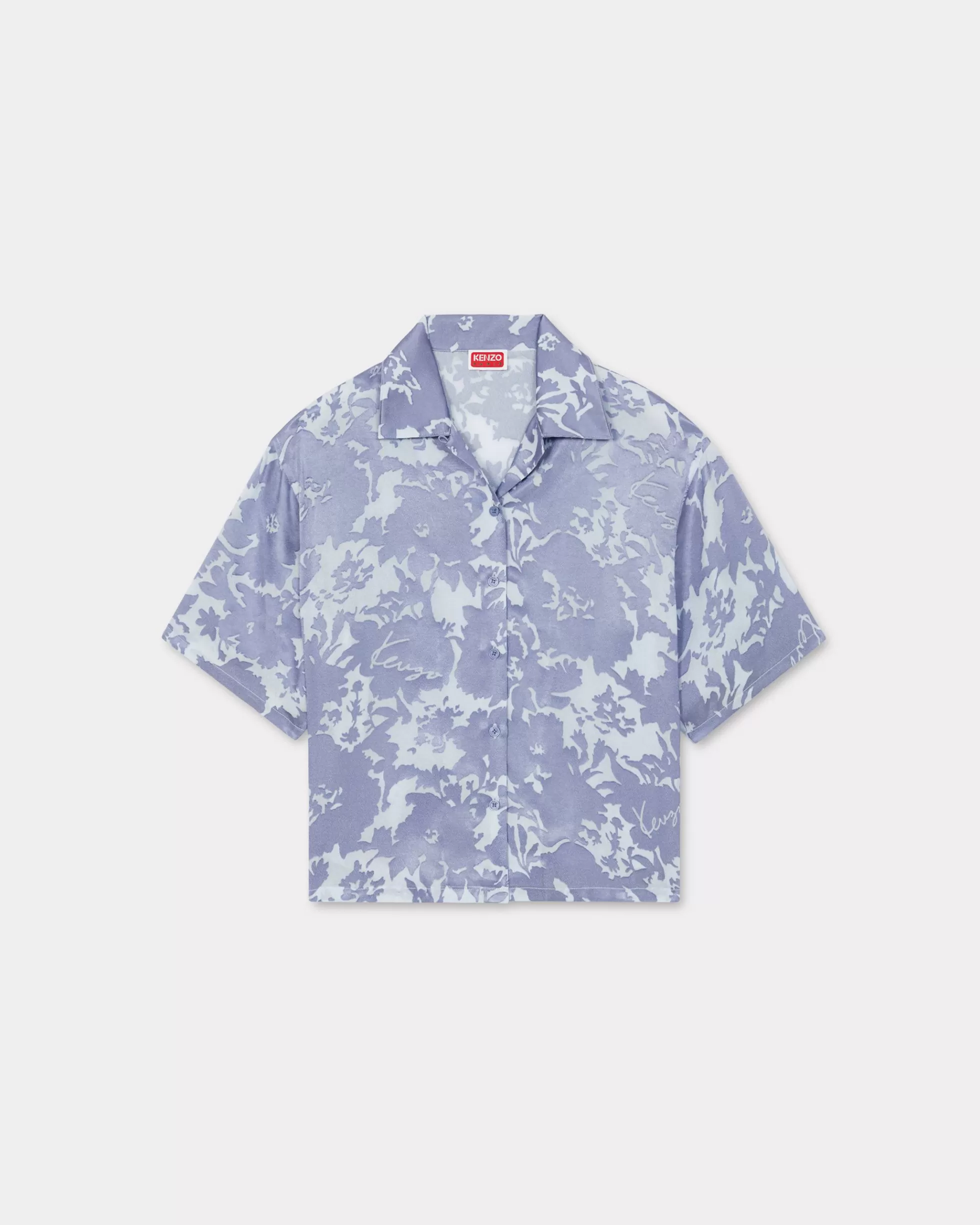 Hemd und Tops | Neue>KENZO „ Flower Camo“-Hawaiihemd Blue