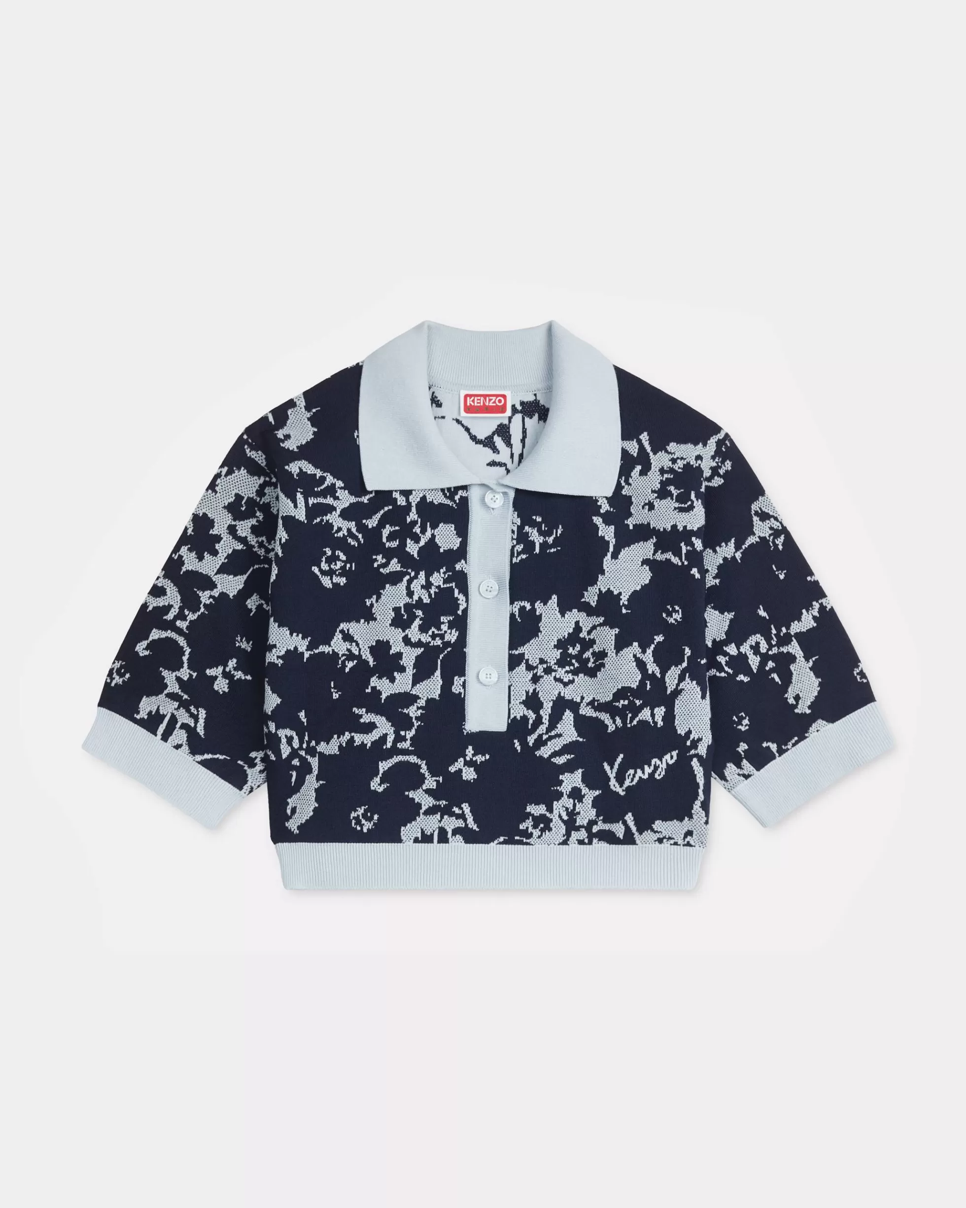 Pullover | Neue>KENZO „ Flower Camo“-Poloshirt Midnight Blue