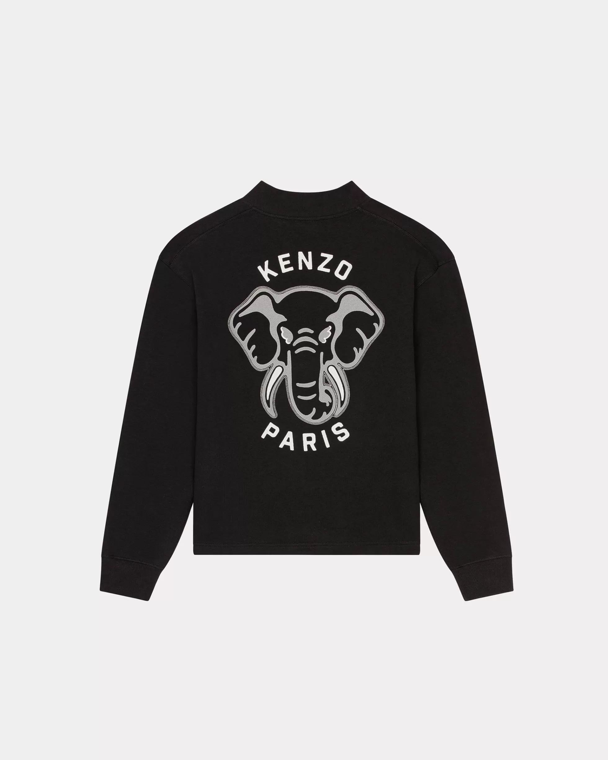 Sweatshirts und Hoodies>KENZO Bestickte Cardigan „Varsity Jungle“ mit Elefant Black