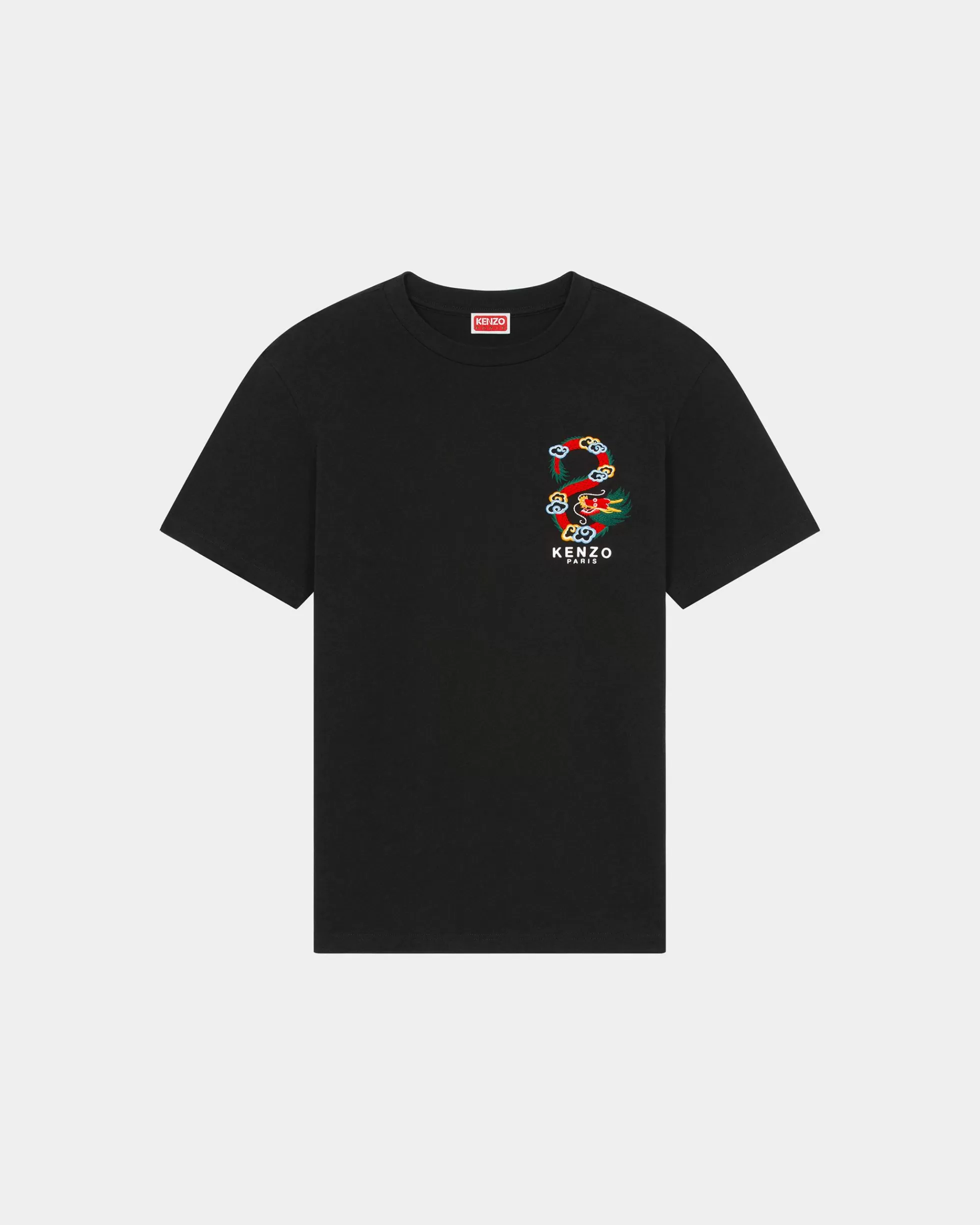 T-shirts und Polos>KENZO Bestickte Slim-Fit-T-Shirt „Year of the Dragon“ Black