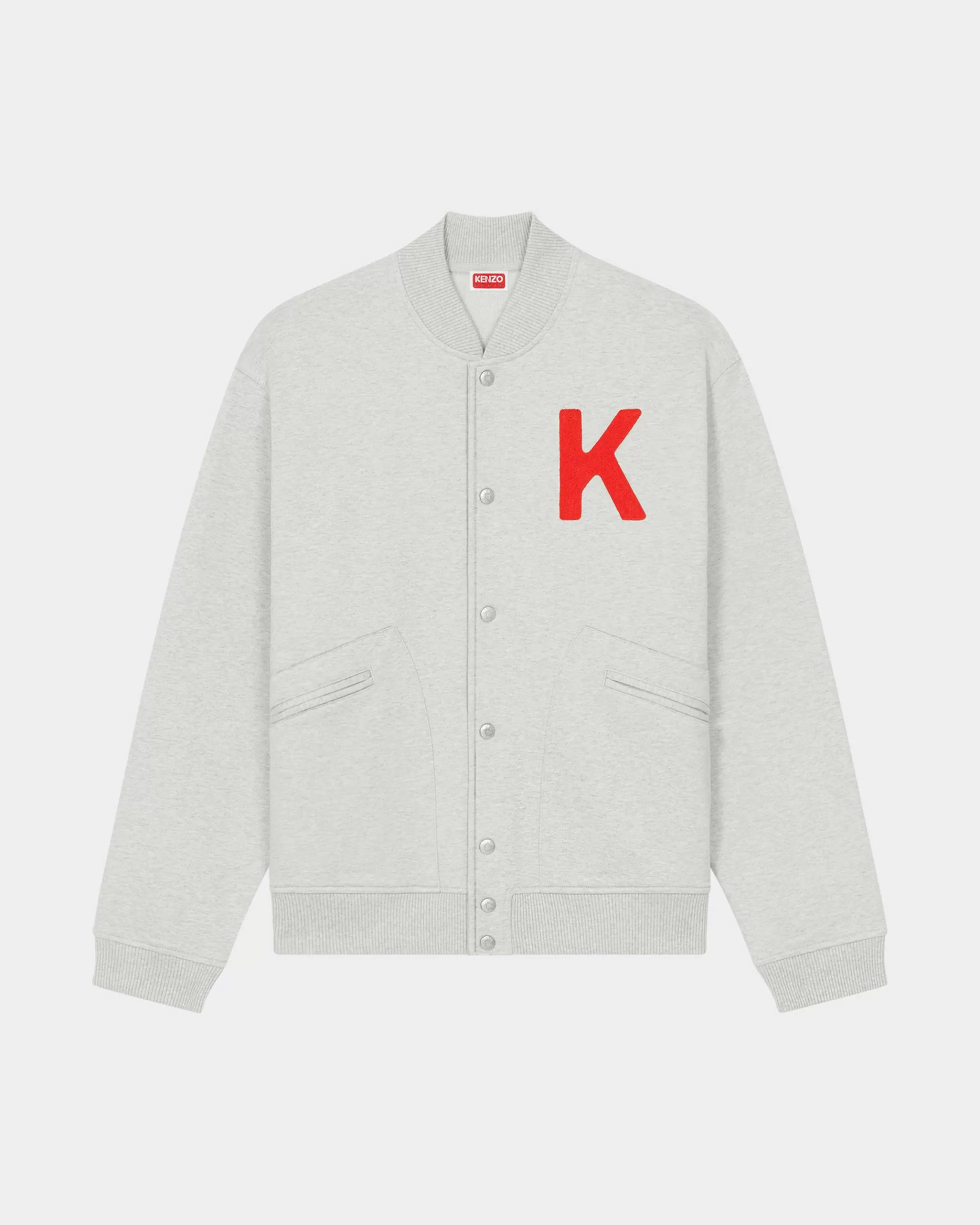 Sweatshirts und Hoodies | Neue>KENZO Bestickte Unisex Bomberjacke „ Lucky Tiger Varsity“ Pale Grey