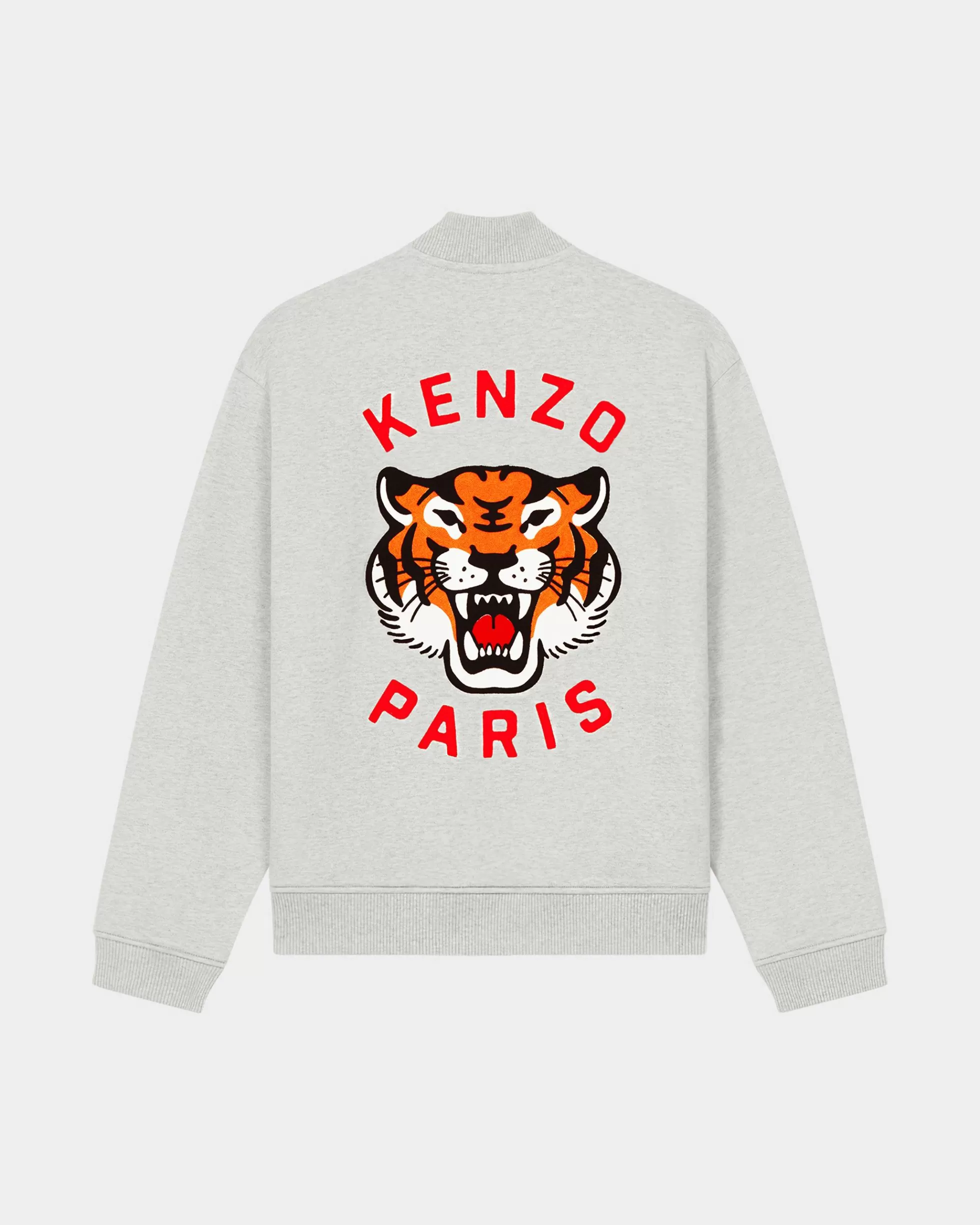 Sweatshirts und Hoodies | Neue>KENZO Bestickte Unisex Bomberjacke „ Lucky Tiger Varsity“ Pale Grey