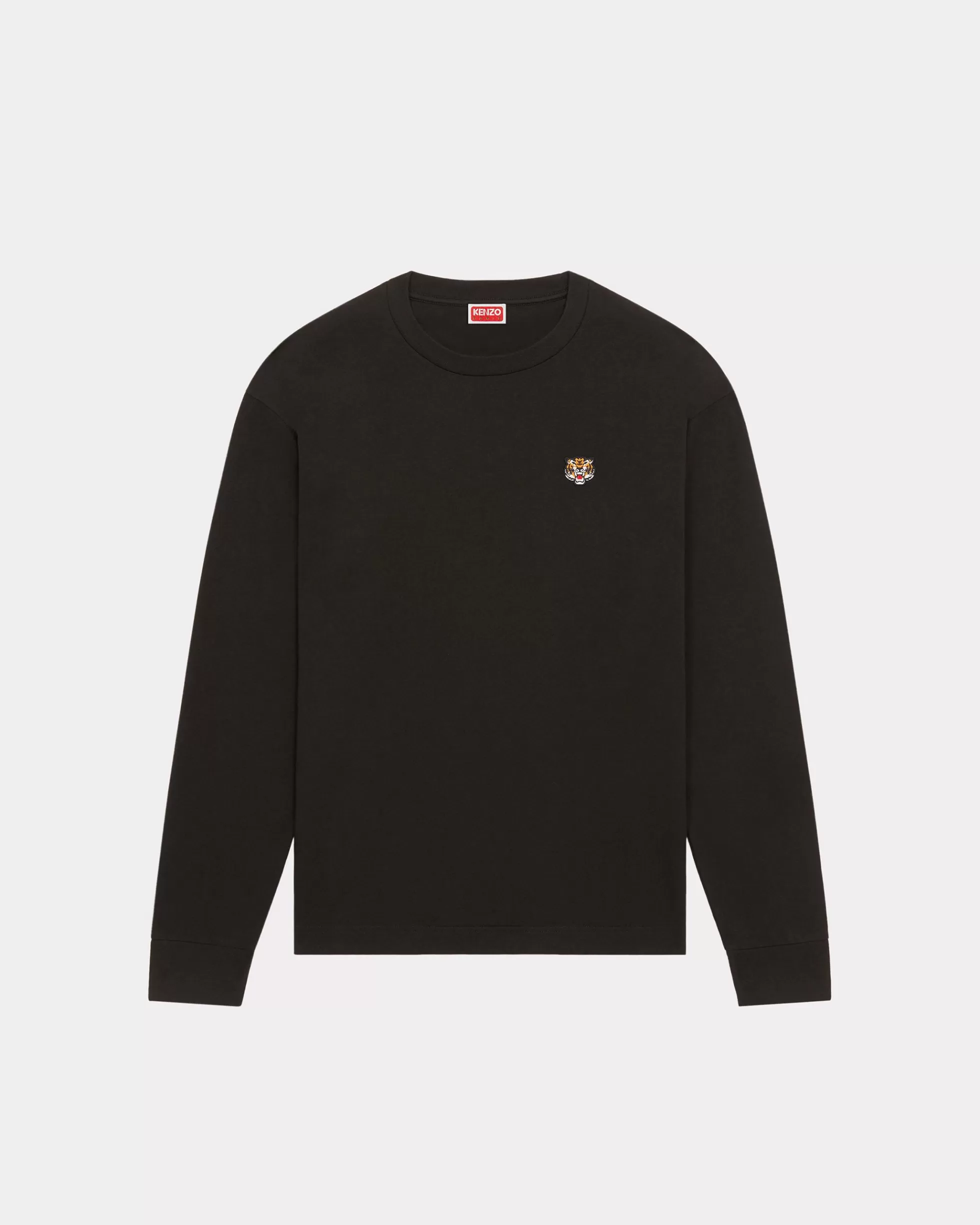 T-shirts und Polos | Geschenke>KENZO Besticktes, langärmeliges T-Shirt „Lucky Tiger Crest“ Black