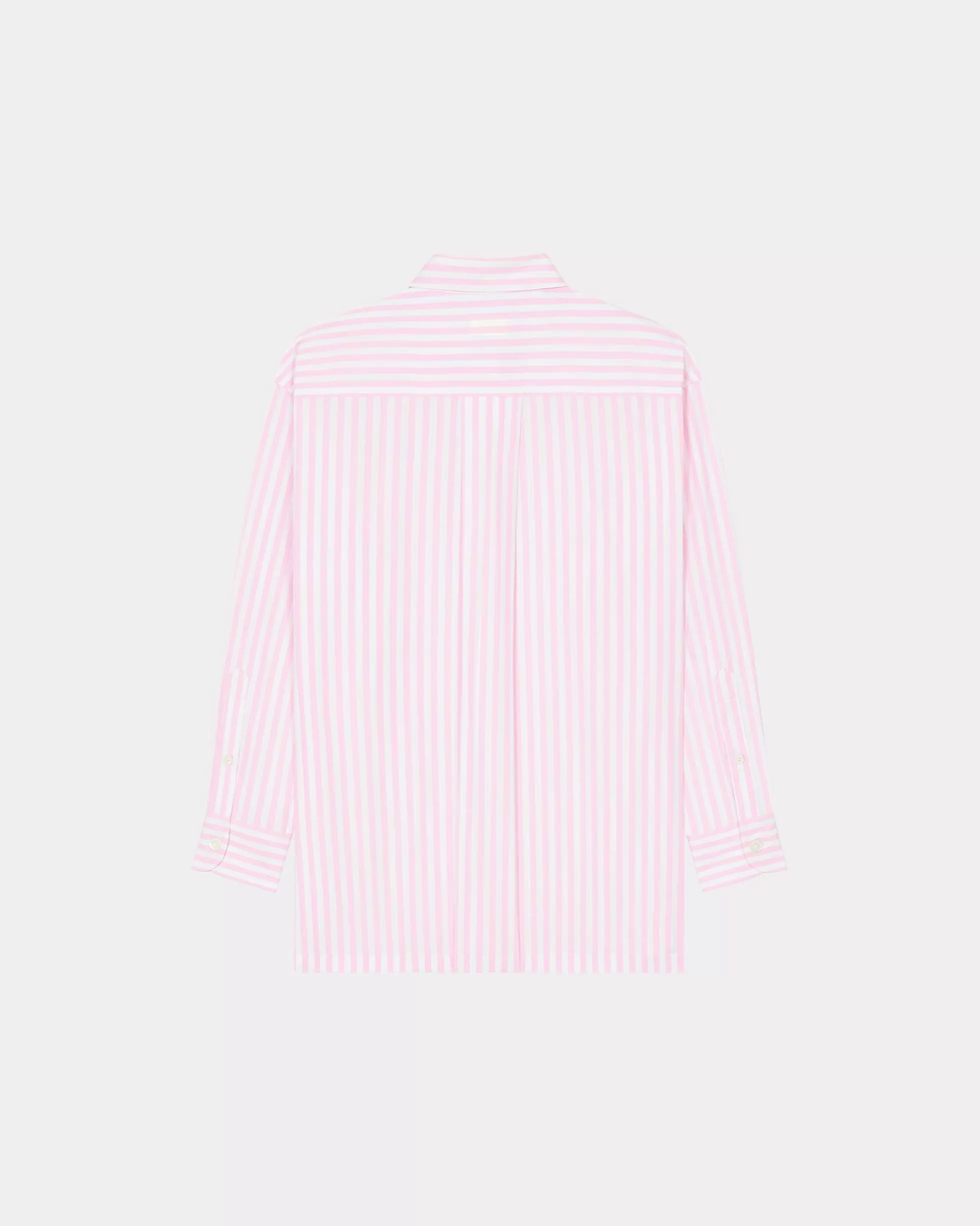 Hemd und Tops>KENZO Besticktes Oversize-Hemd mit Streifen Faded Pink