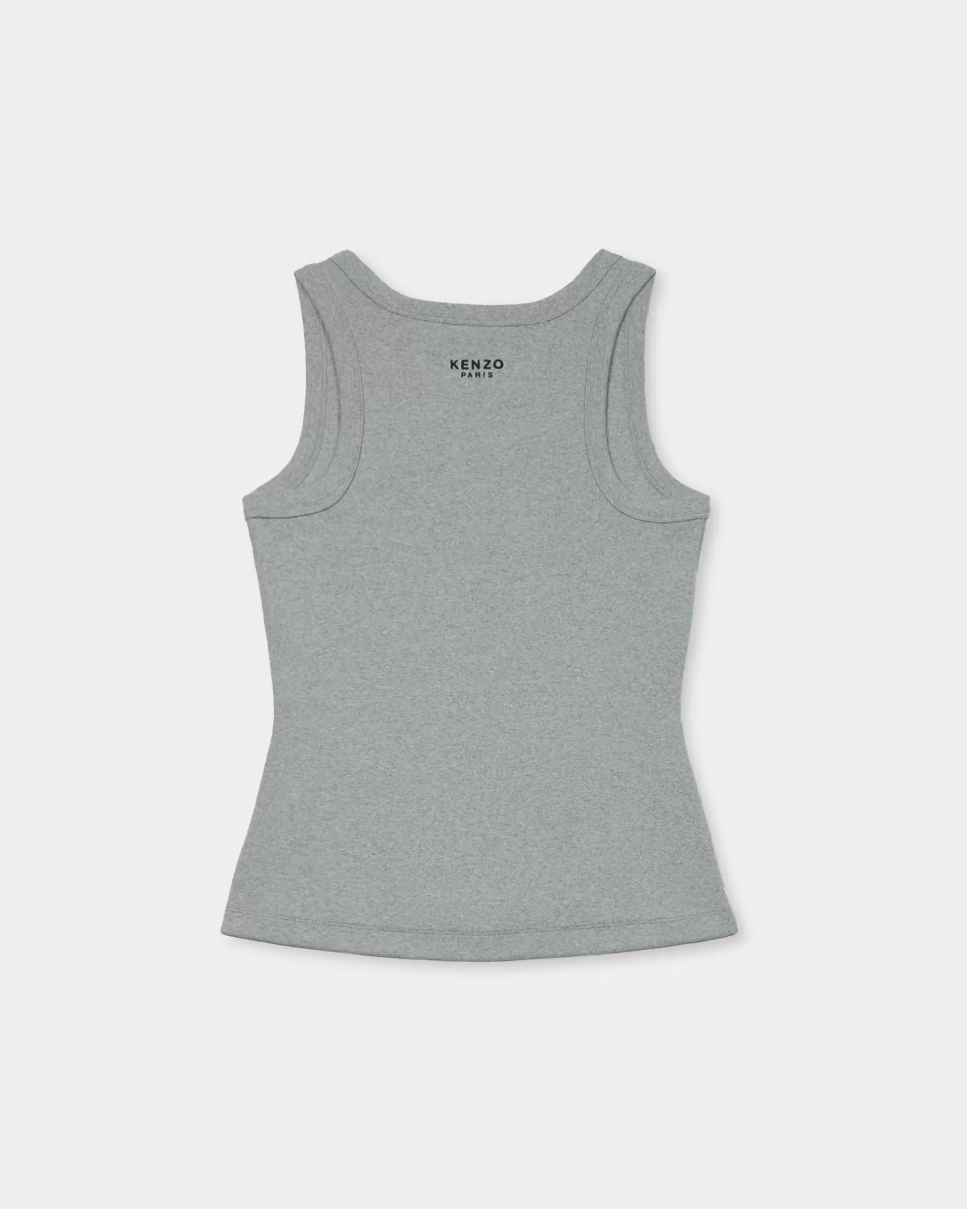 T-shirts und Polos | Neue>KENZO Besticktes Tanktop „Lucky Tiger Crest“ Pearl Grey