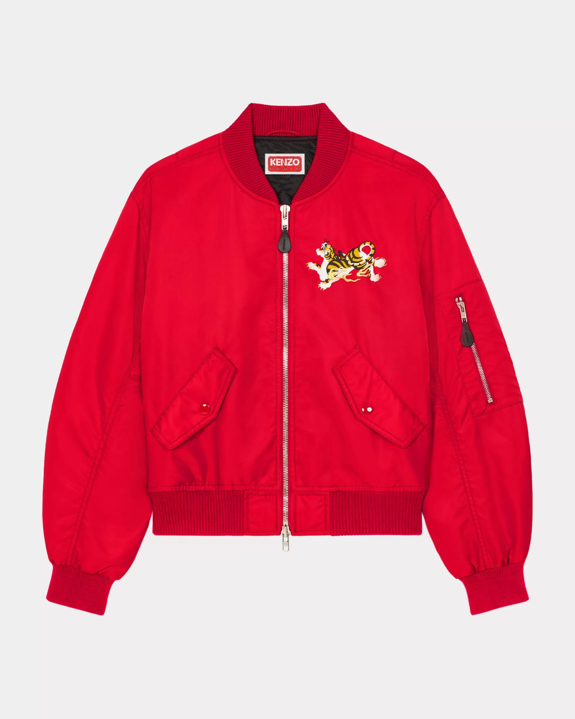 Jacken und Mäntel>KENZO Bomberjacke mit „Year of the Dragon“-Stickerei. Cherry