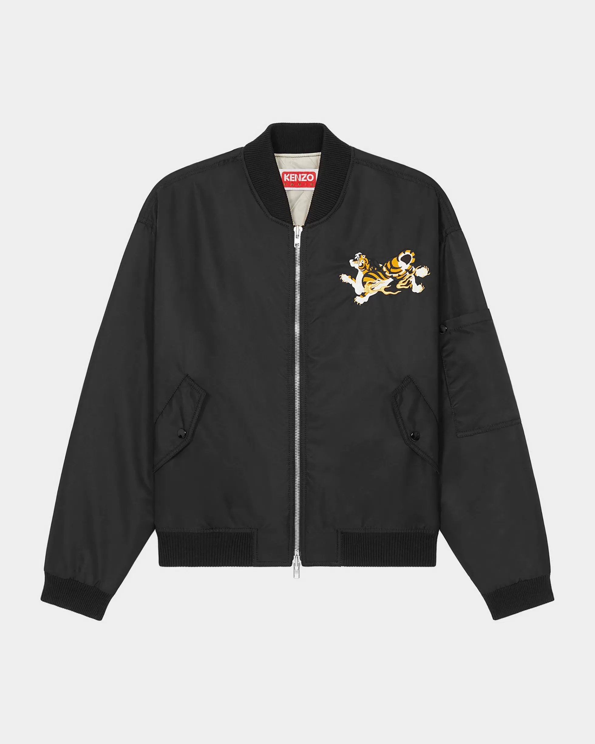 Jacken und Mäntel>KENZO Bomberjacke mit „Year of the Dragon“-Stickerei Black