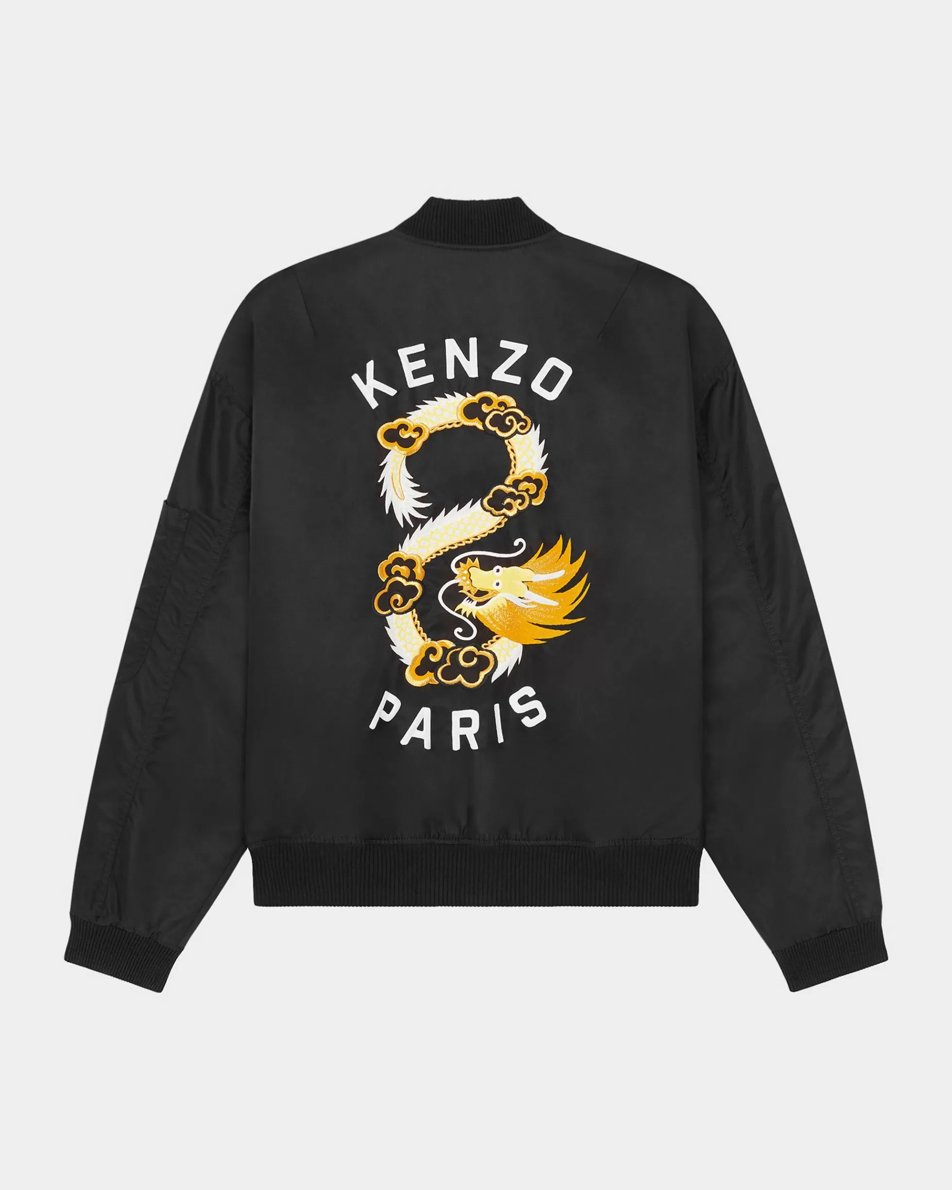 Jacken und Mäntel>KENZO Bomberjacke mit „Year of the Dragon“-Stickerei Black