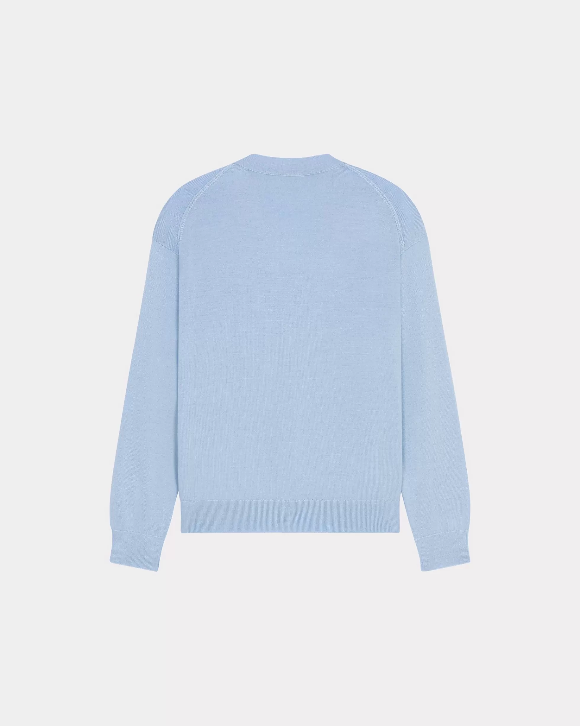 Pullover | Boke Flower>KENZO Cardigan mit „Boke Flower Crest“-Stickerei Light Blue