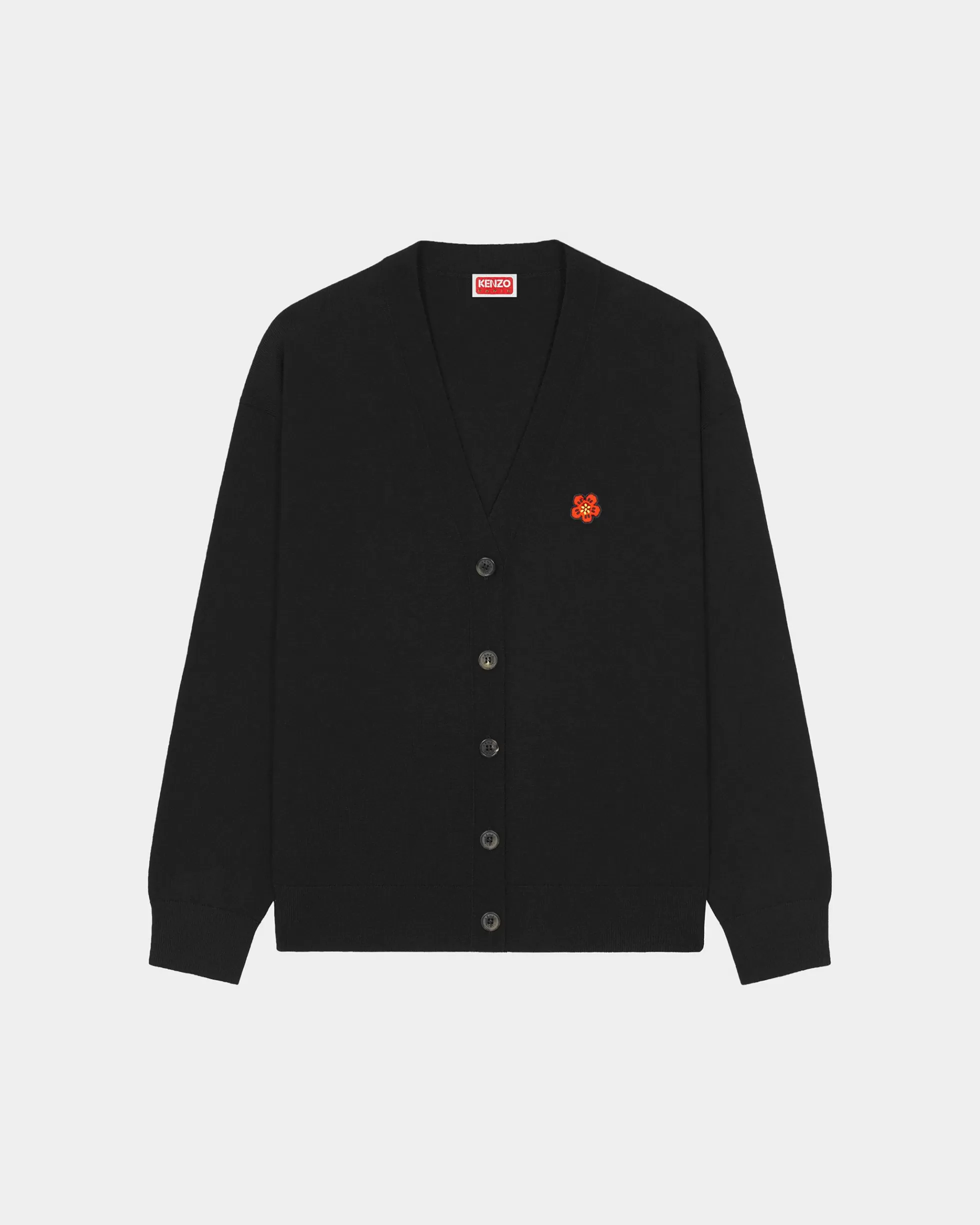 Pullover | Boke Flower>KENZO Cardigan mit „Boke Flower Crest“-Stickerei Black