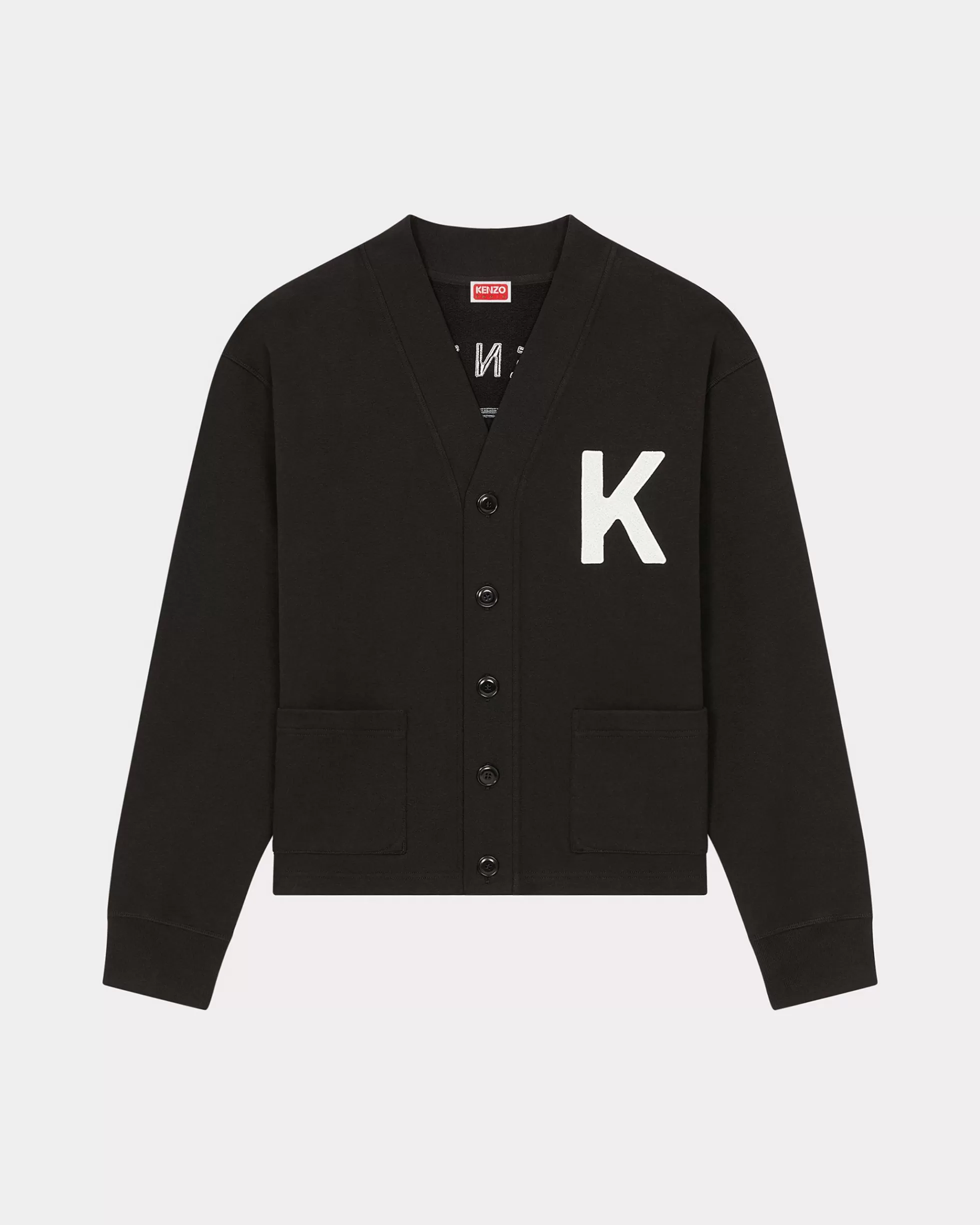 Sweatshirts und Hoodies>KENZO Cardigan mit „ Elephant“-Stickerei Black