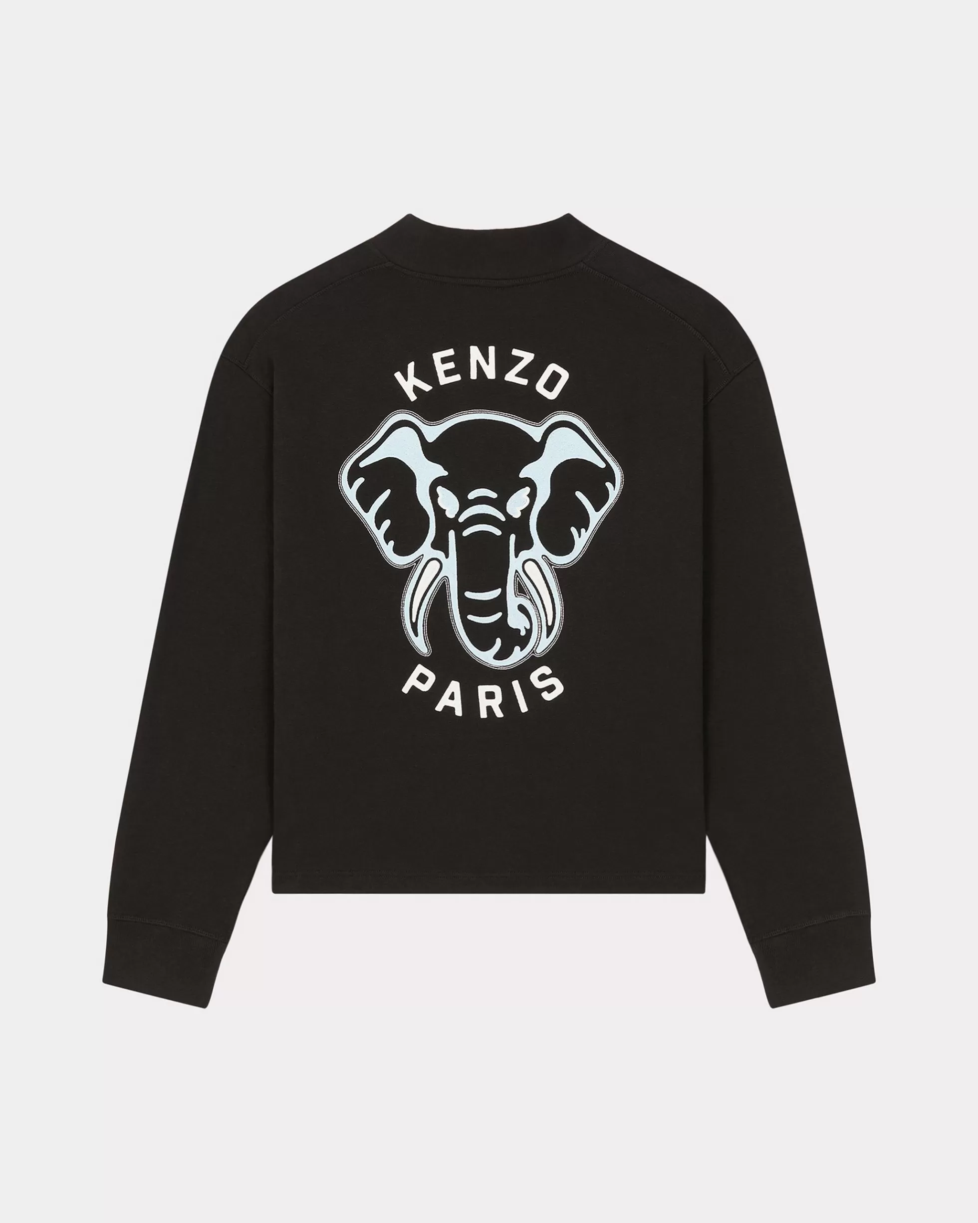 Sweatshirts und Hoodies>KENZO Cardigan mit „ Elephant“-Stickerei Black