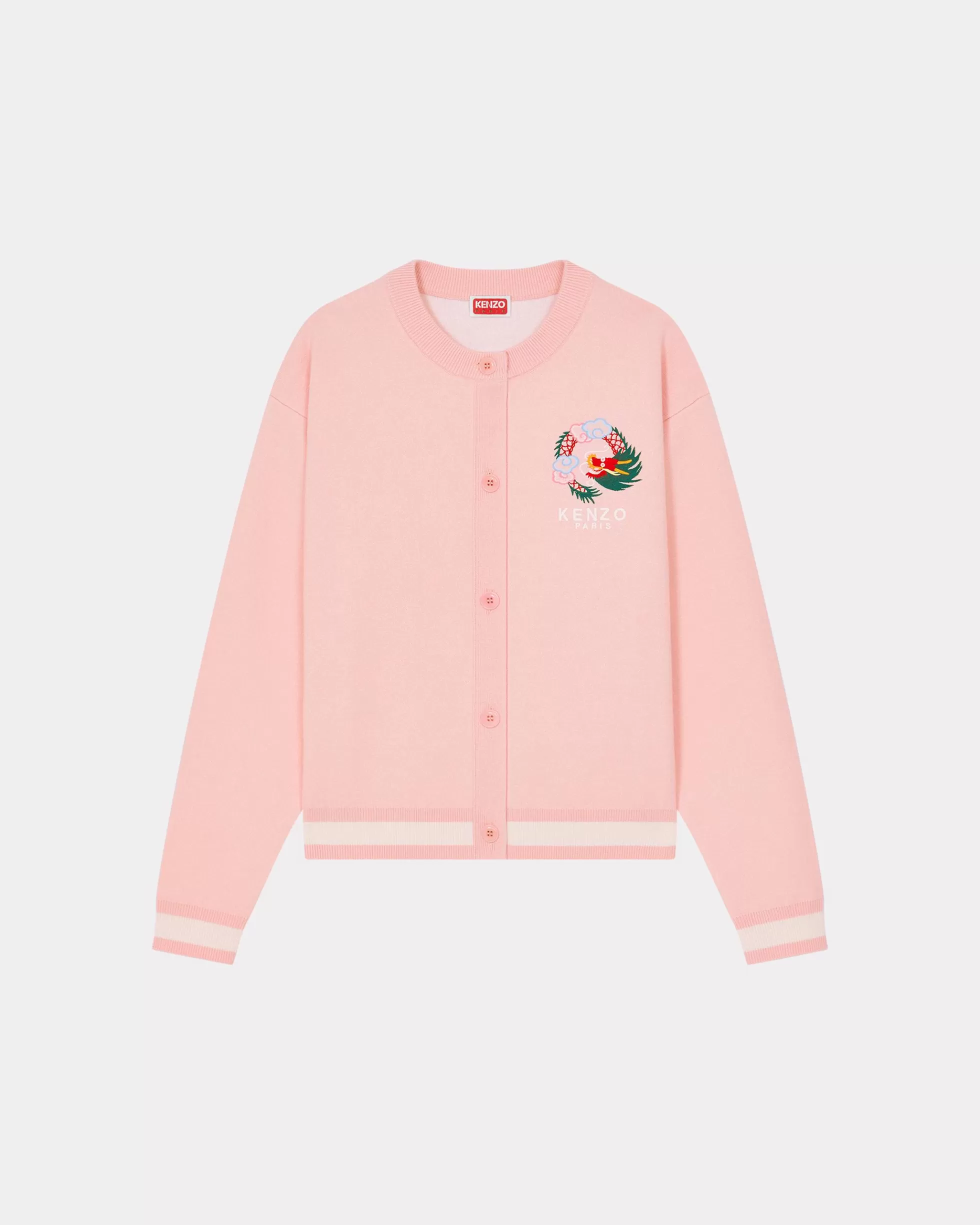 Pullover>KENZO Cardigan mit „Year of the Dragon“-Stickerei Faded Pink