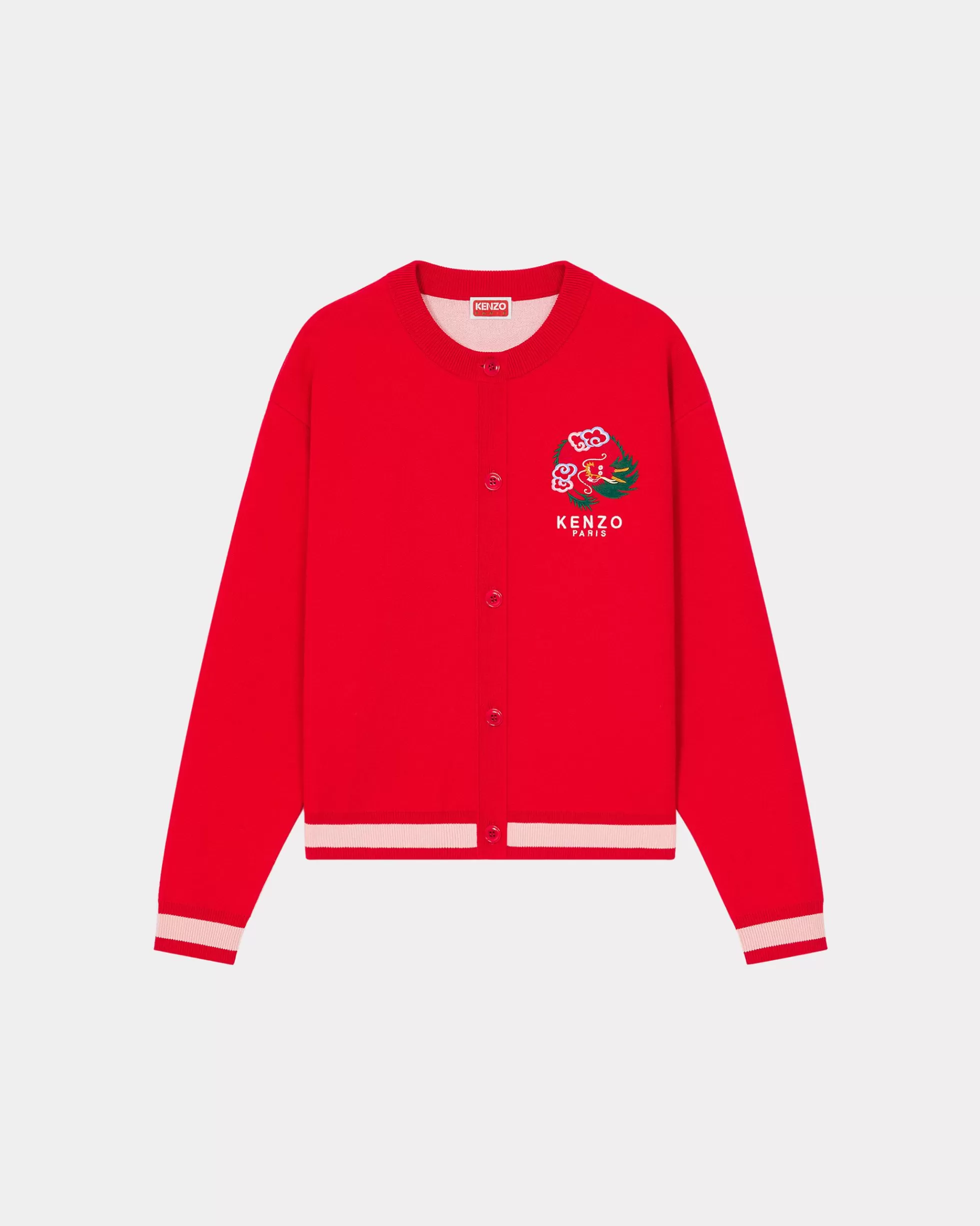 Pullover>KENZO Cardigan mit „Year of the Dragon“-Stickerei Cherry