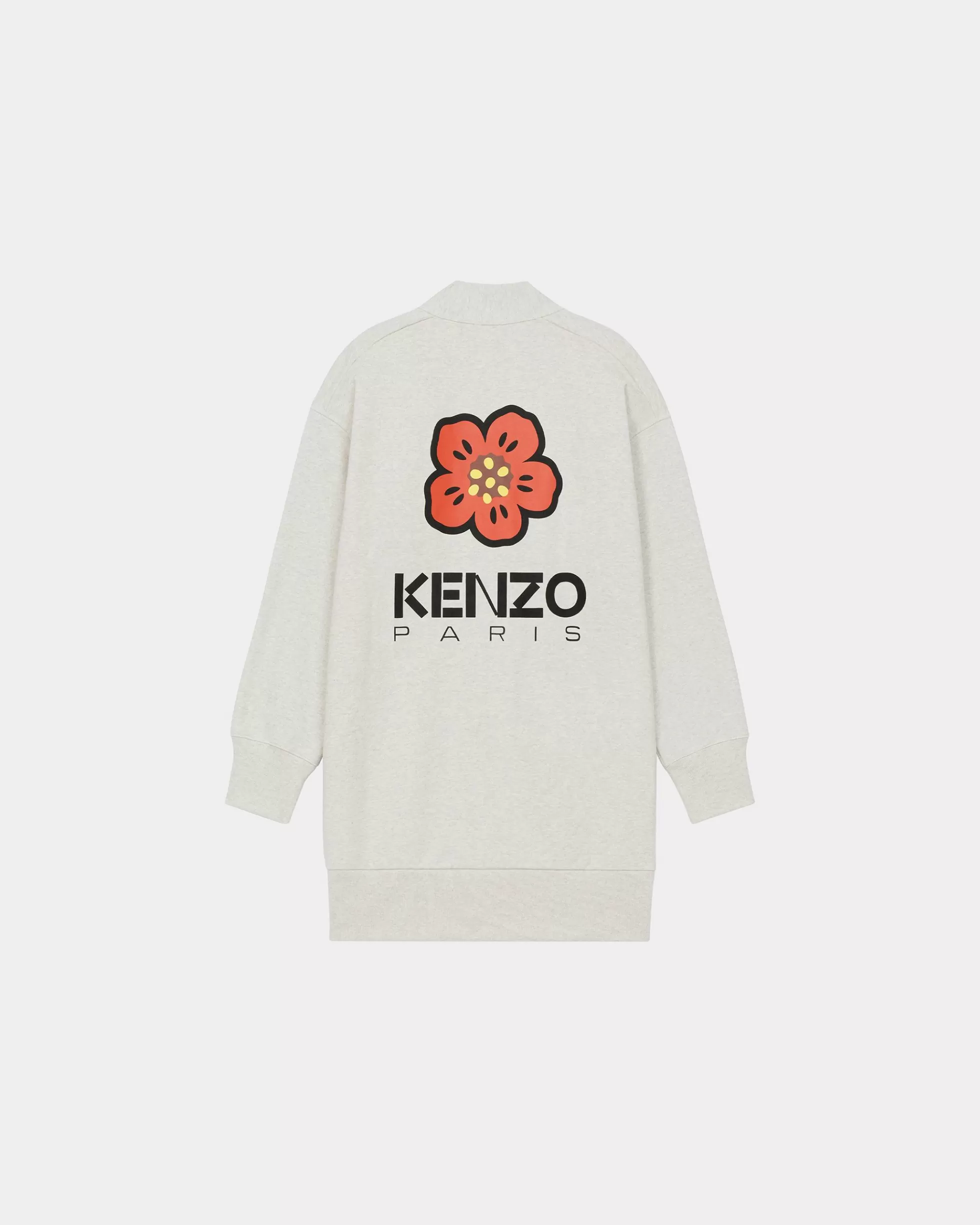 Kleider und Röcke>KENZO Cardigan-Kleid mit „Boke Flower“ Pale Grey