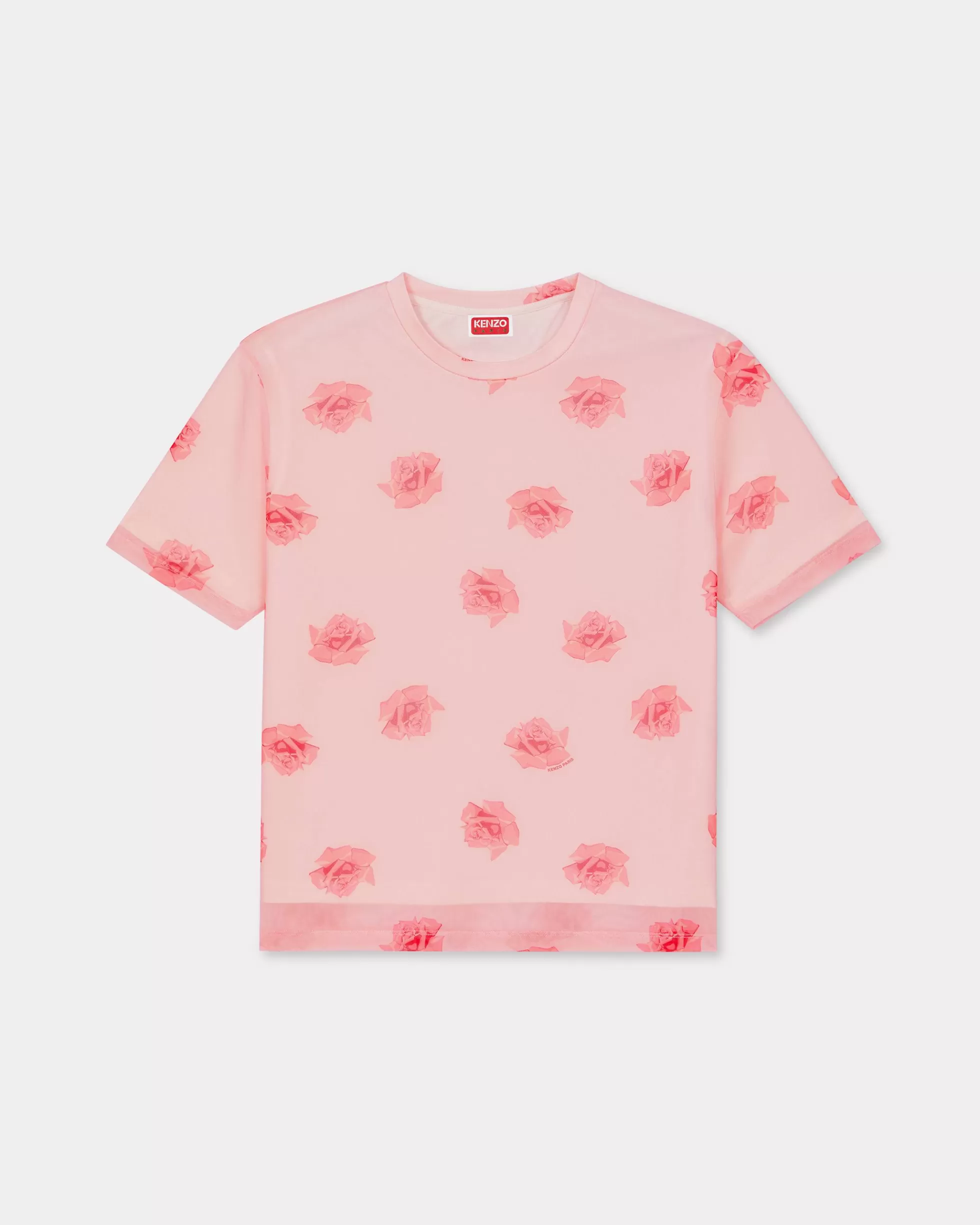 Hemd und Tops | Neue>KENZO Doppellagiges T-Shirt „ Rose“ Faded Pink