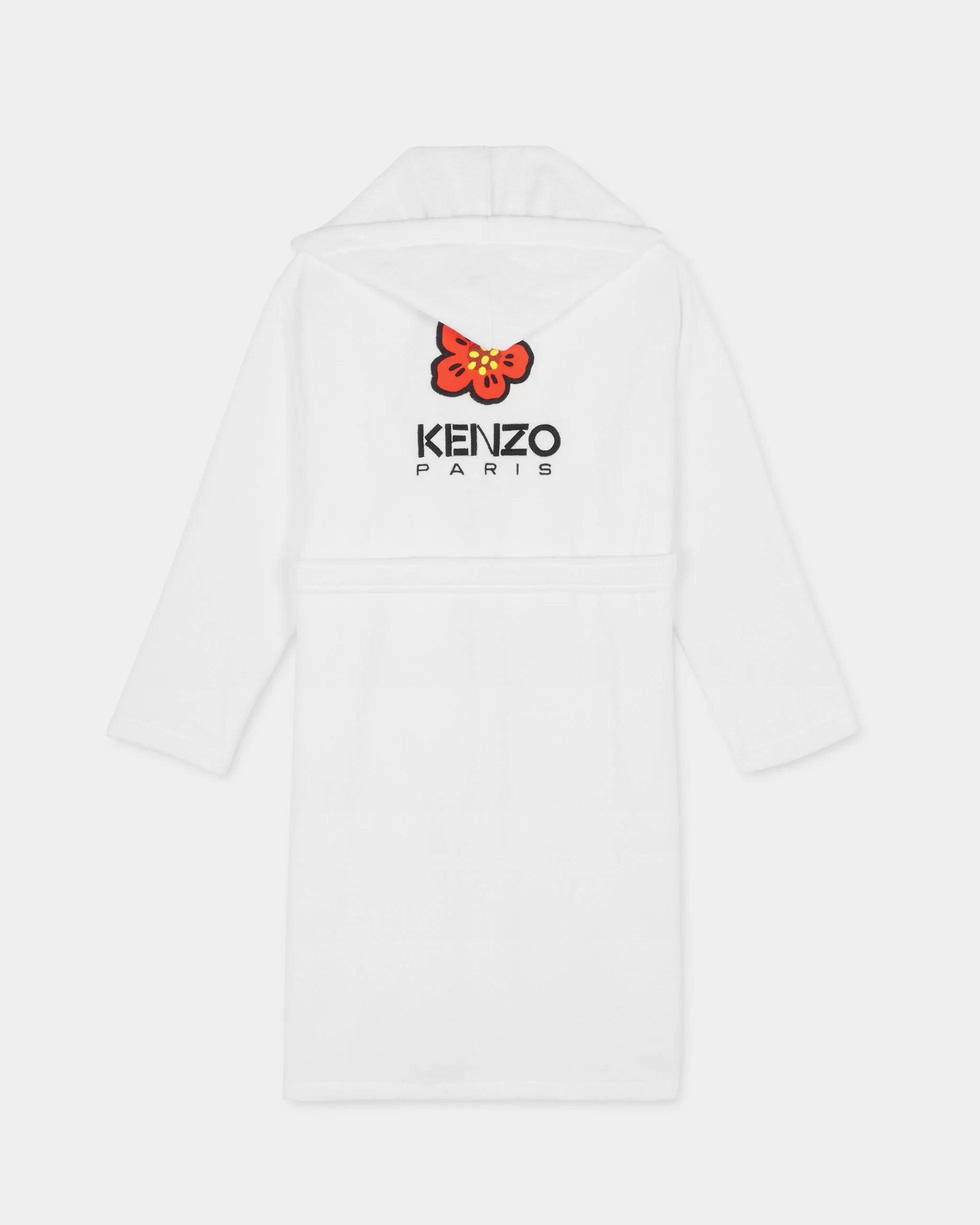 Geschenke | Lifestyle>KENZO Einfarbiger Bademantel mit Stickerei „K Boke“ White