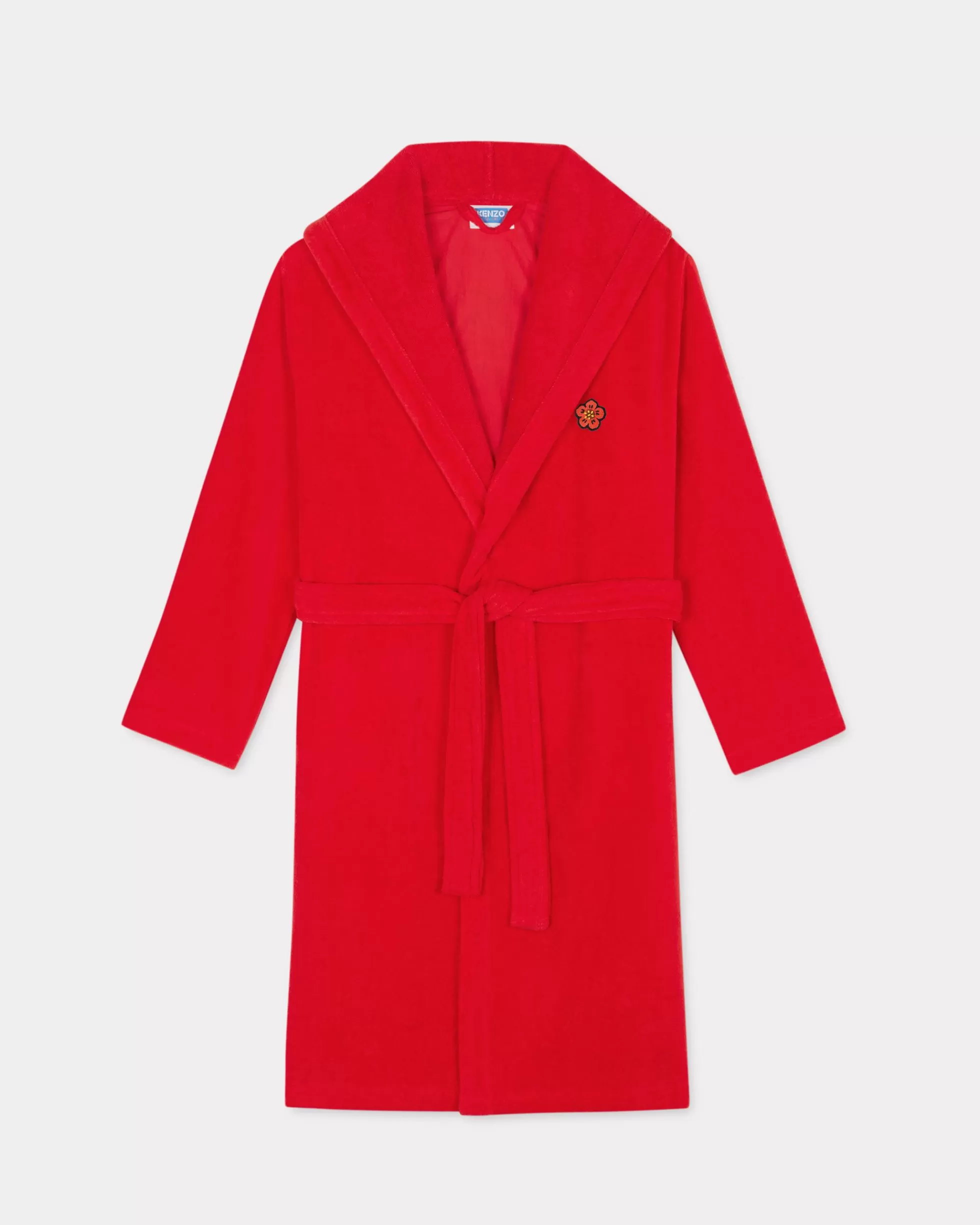 Lifestyle | Lifestyle>KENZO Einfarbiger Bademantel mit Stickerei „K Boke“ Medium Red