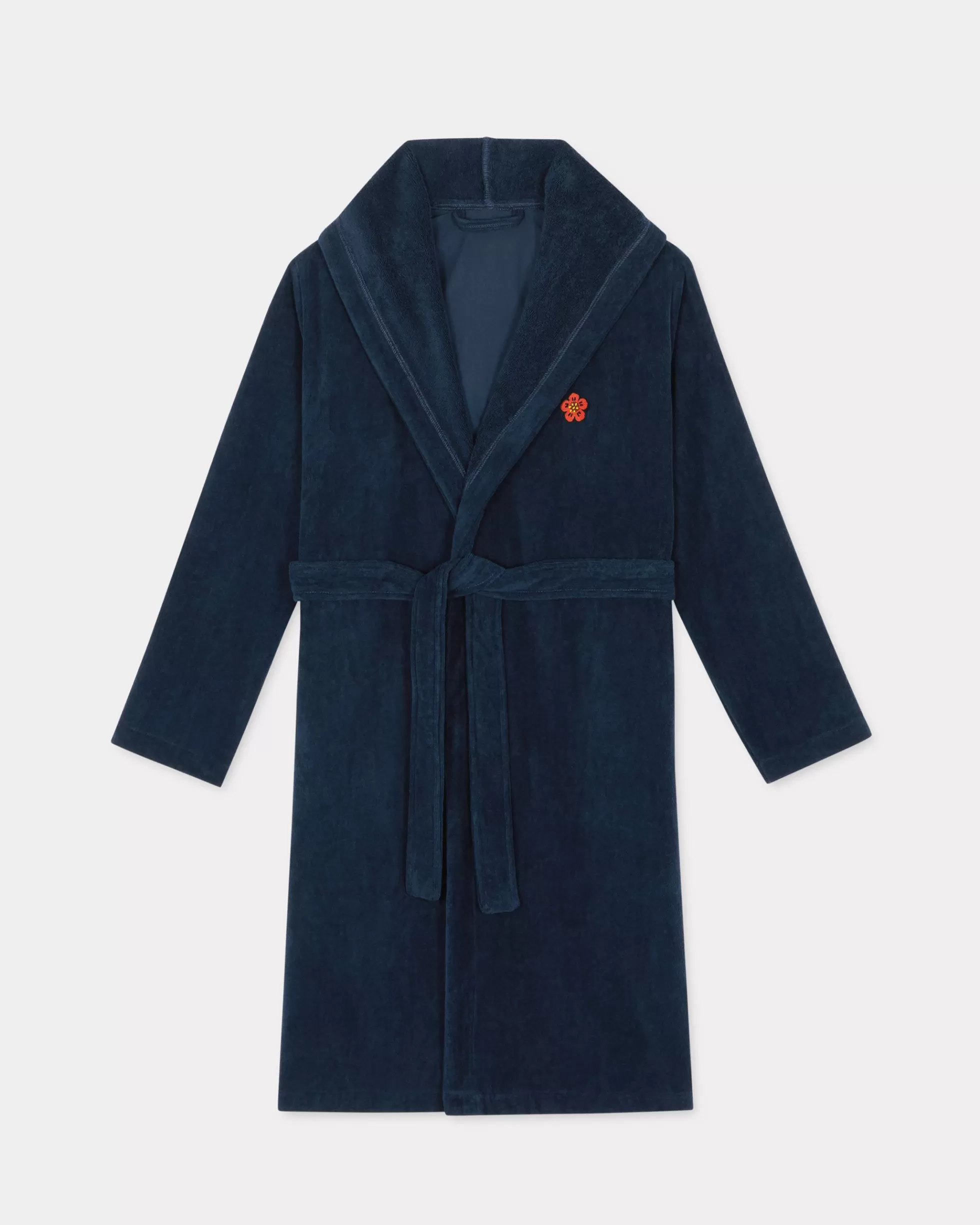 Lifestyle | Lifestyle>KENZO Einfarbiger Bademantel mit Stickerei „K Boke“ Navy Blue