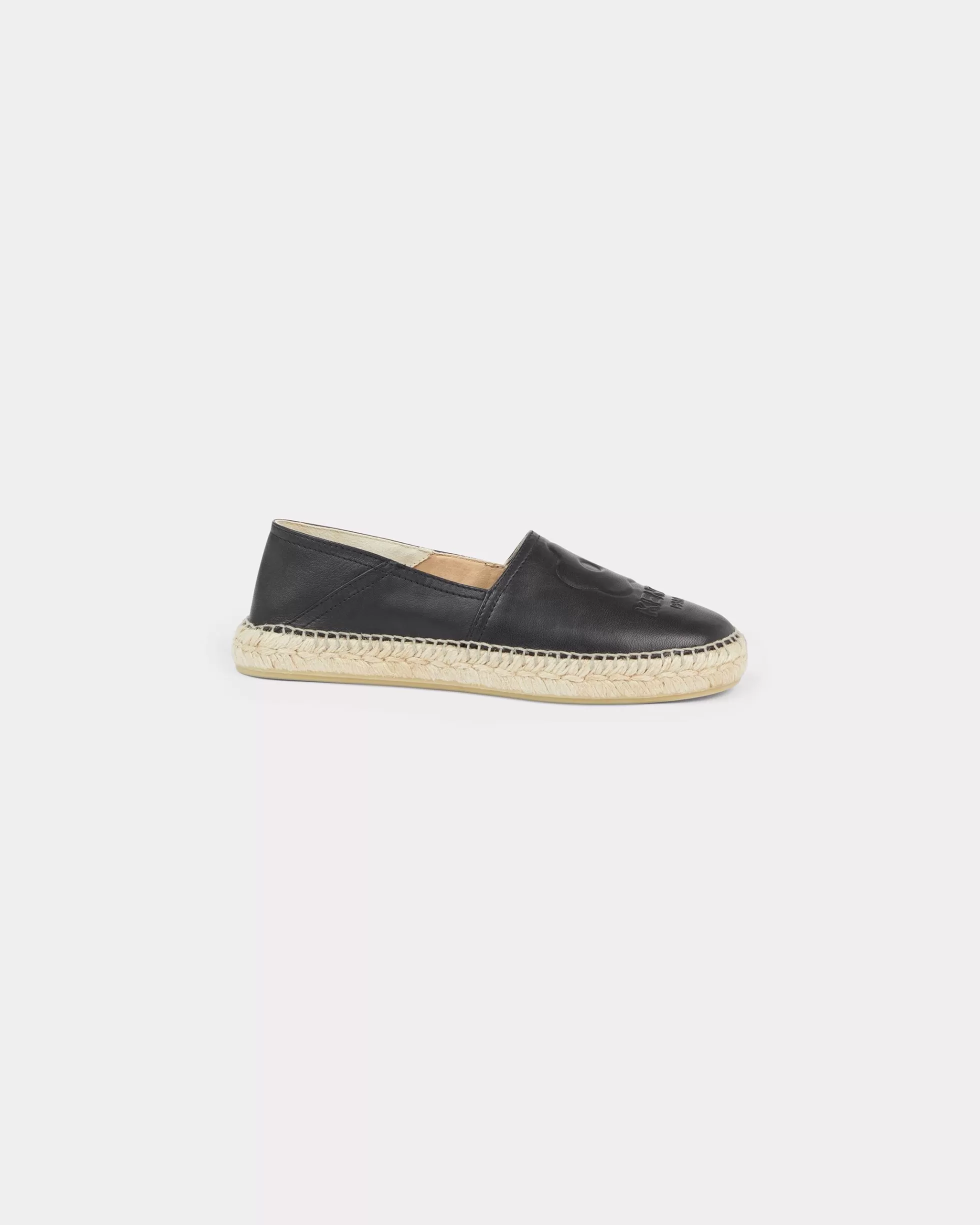 HERREN SCHUHE | Mules Und Espadrilles>KENZO Espadrilles aus Leder „Boke 2.0“ Black