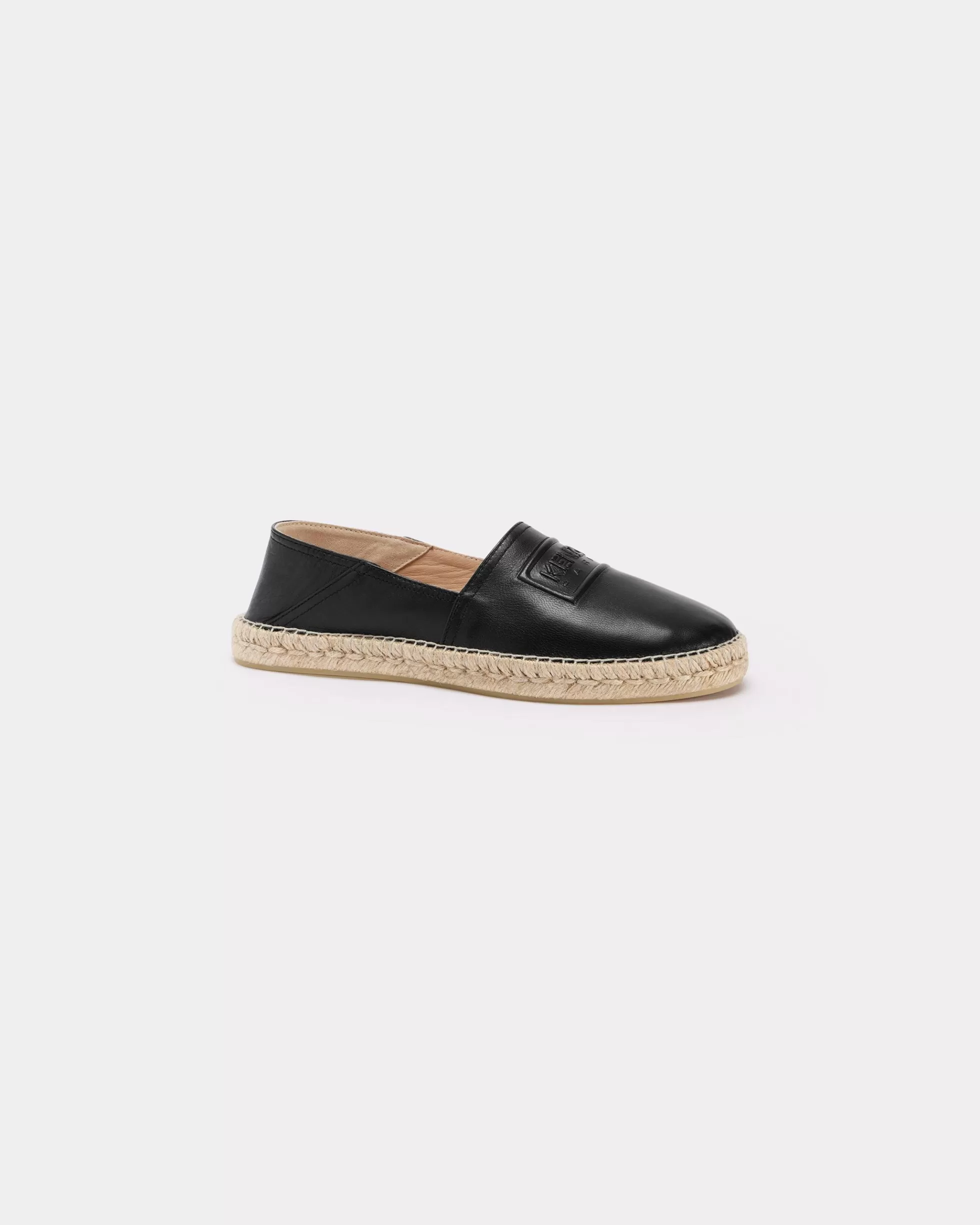 HERREN SCHUHE | Mules Und Espadrilles>KENZO Espadrilles aus Leder „ Paris“ Black