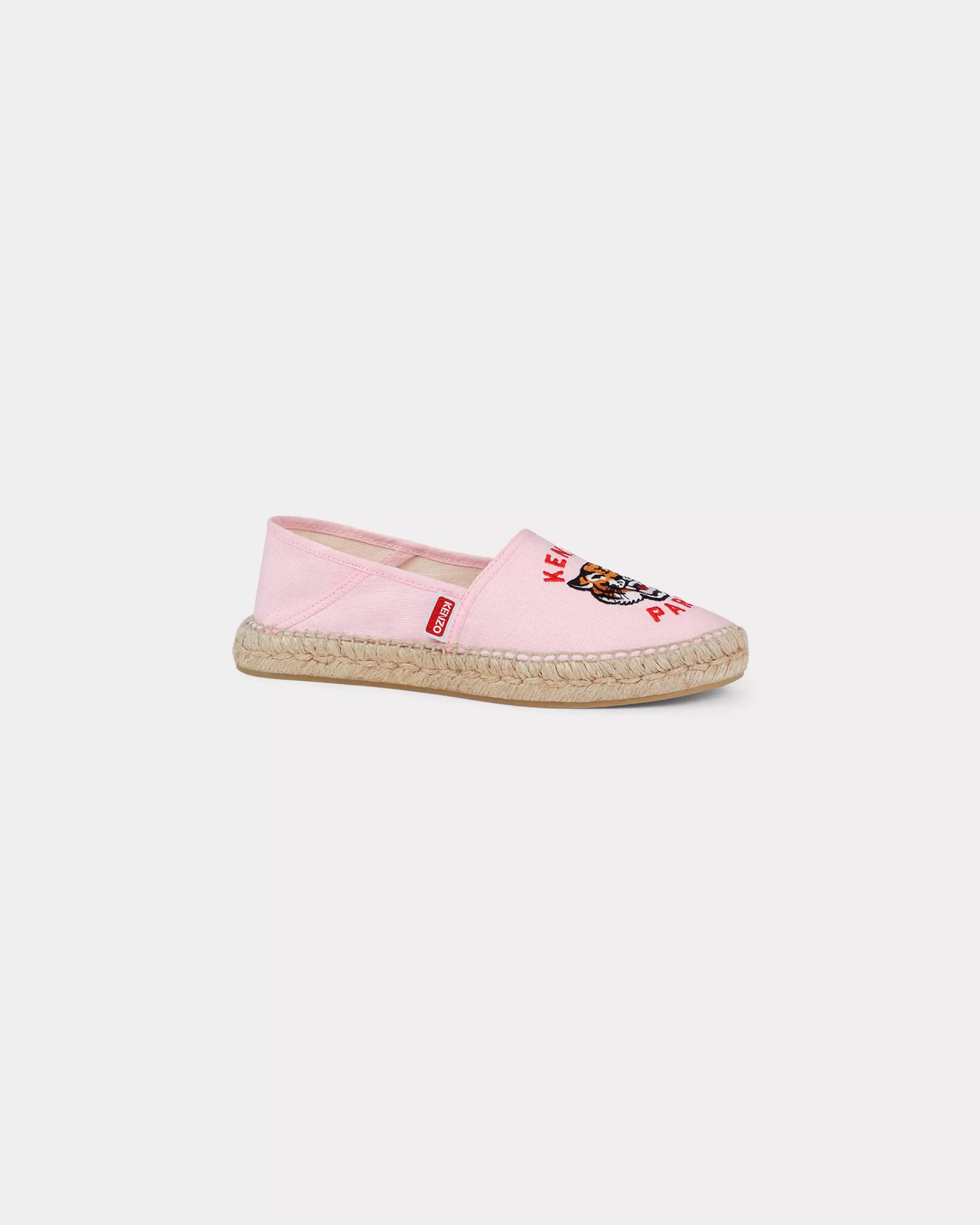 DAMEN SCHUHE | Mules Und Espadrilles>KENZO Espadrilles aus Leinen mit „ Lucky Tiger“Stickerei Faded Pink