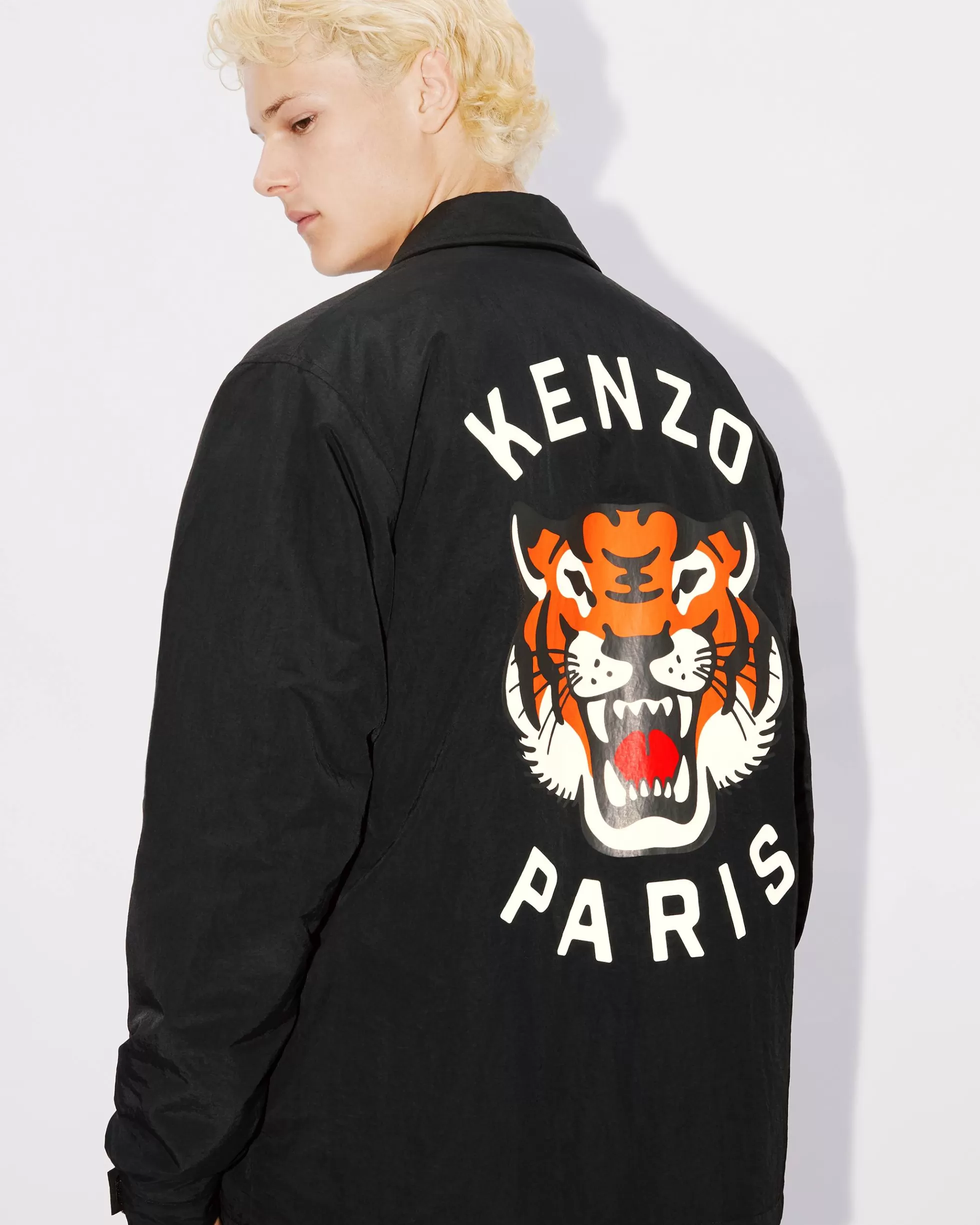 Jacken und Mäntel | Neue>KENZO Gesteppte Coachjacke „ Lucky Tiger“ Black