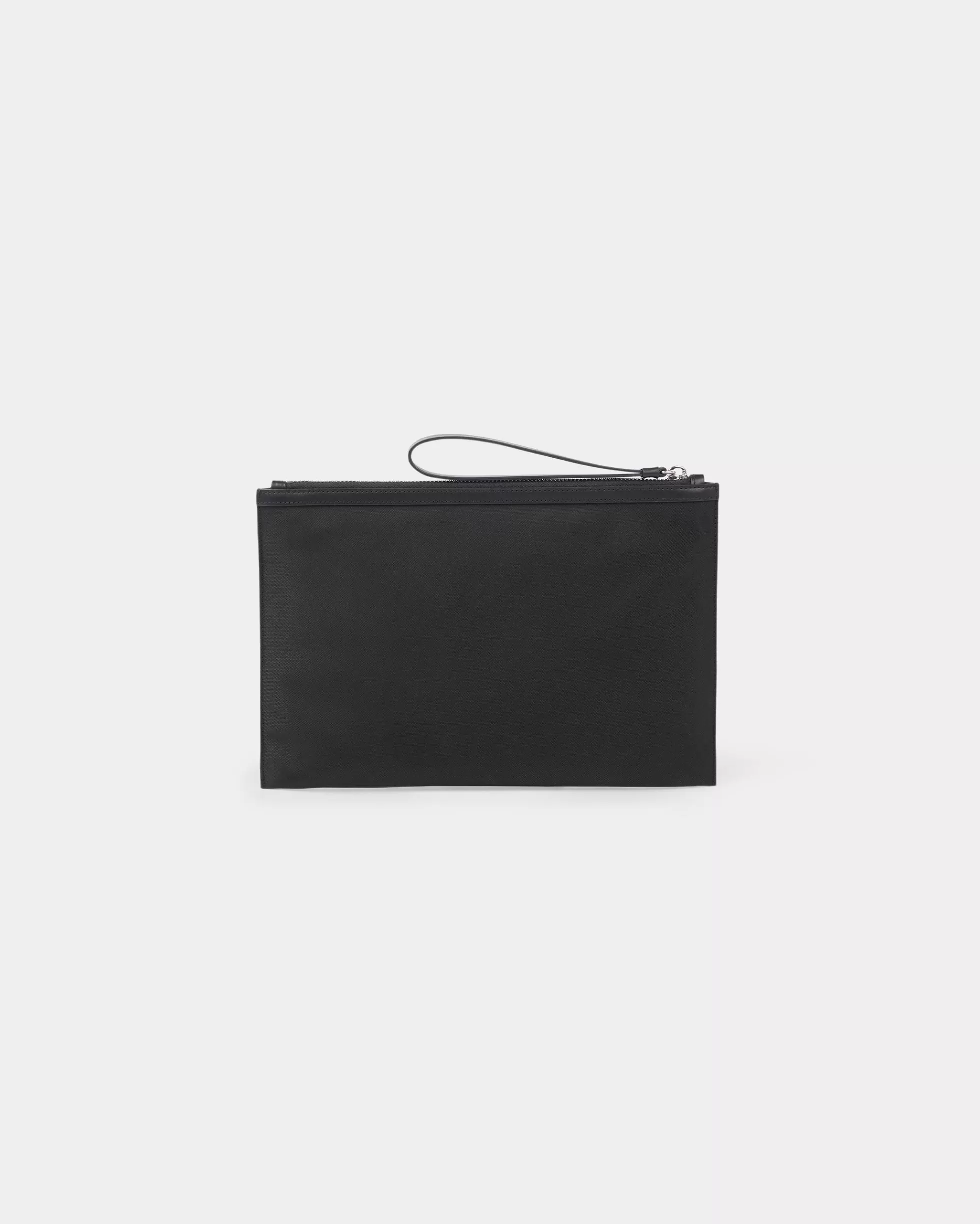 Kleinlederwaren | Kleinlederwaren>KENZO Große „ Varsity“-Clutch aus besticktem Nylon Black