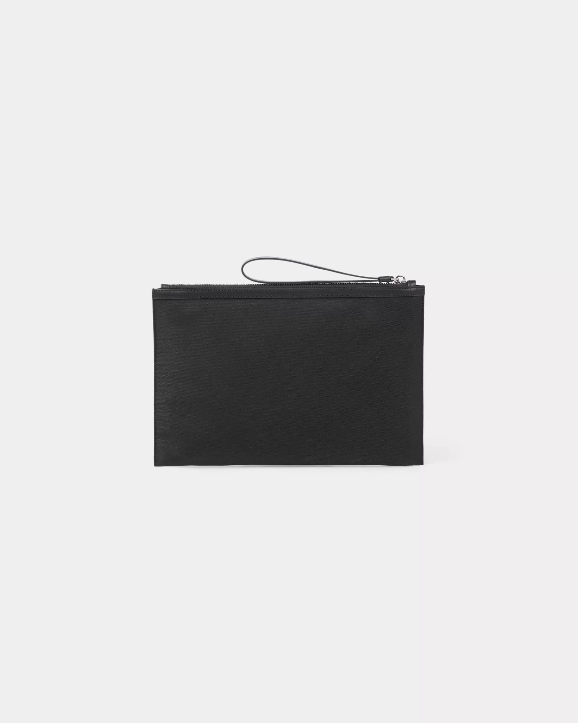 Kleinlederwaren | Kleinlederwaren>KENZO Große, bestickte Nylon-Pochette „ Varsity“ Black