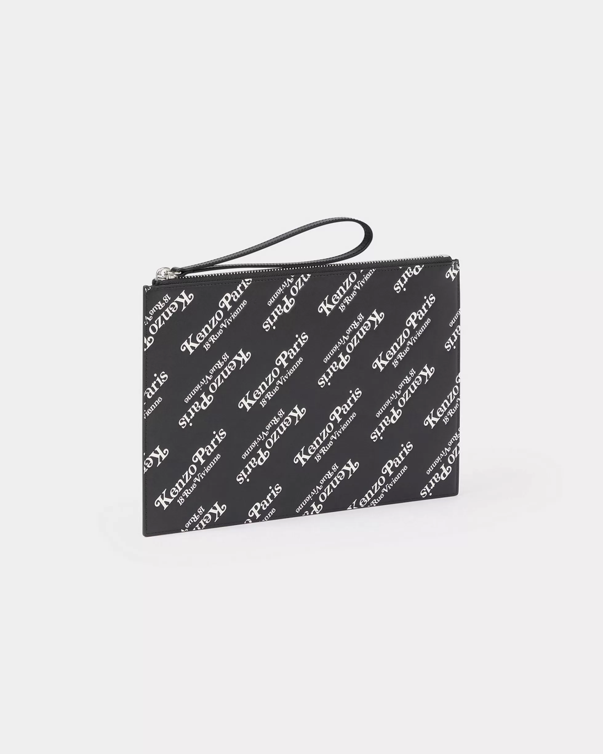 Kleinlederwaren | Kleinlederwaren>KENZO Große Clutch „GRAM“ aus Leder Black