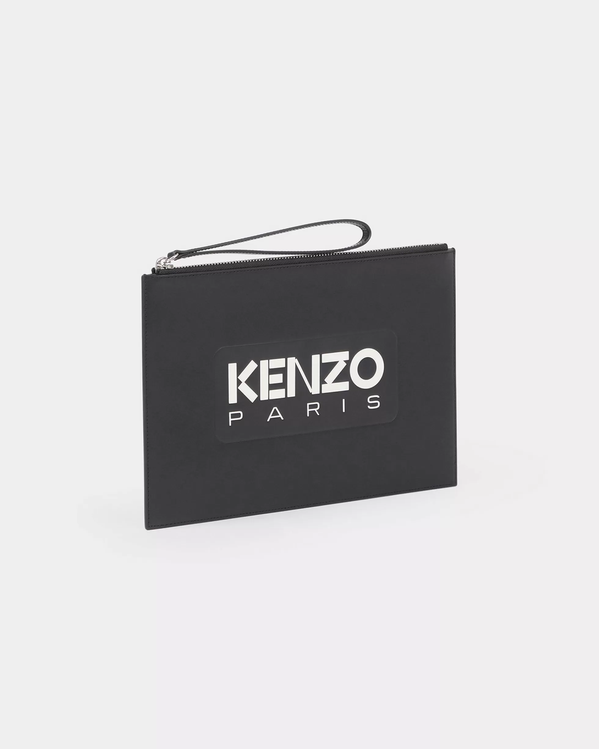 Kleinlederwaren | Kleinlederwaren>KENZO Große Lederpochette „ Emboss“ Black