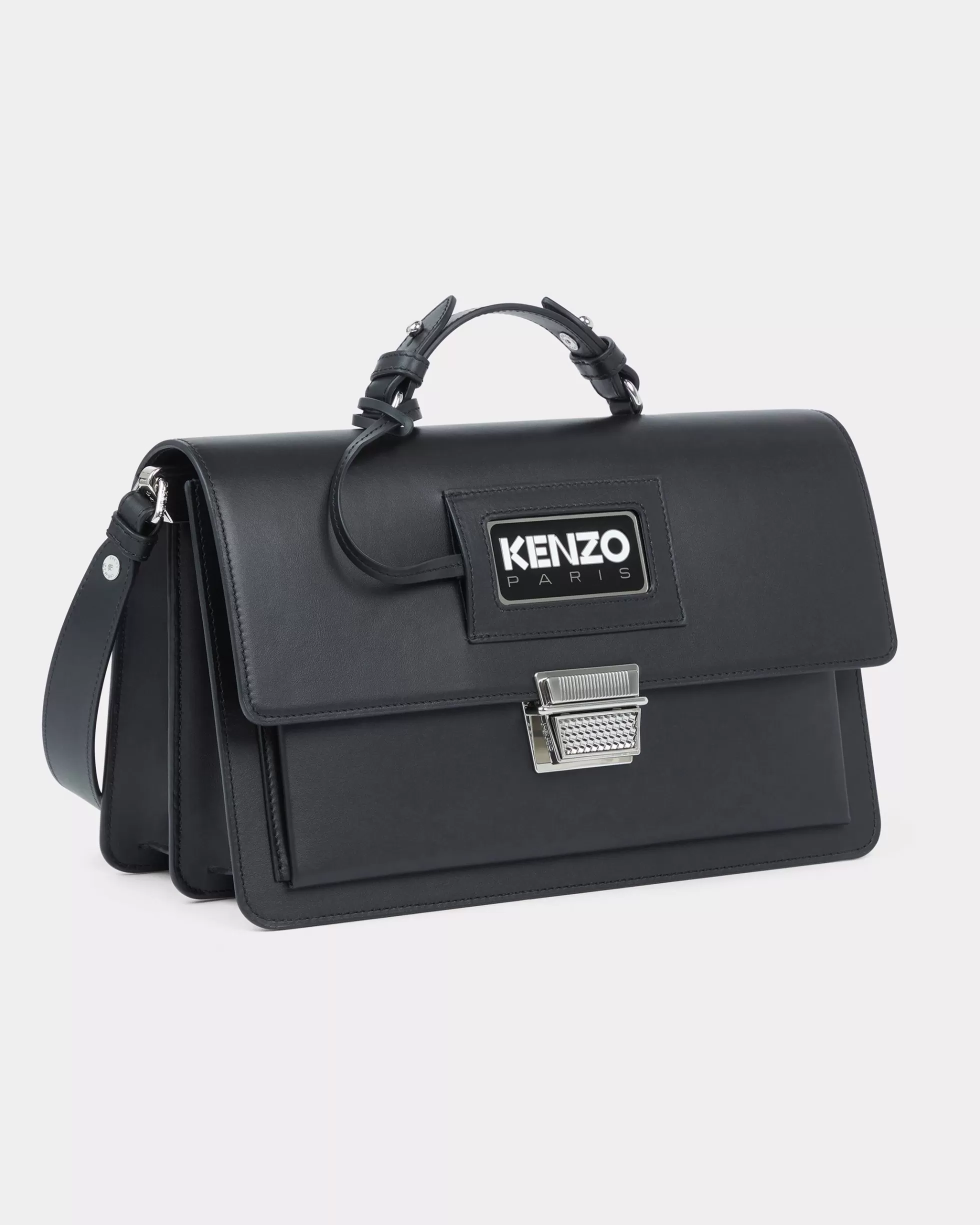 Taschen | Damentaschen>KENZO Große Ledertasche „ Rue Vivienne“ Black