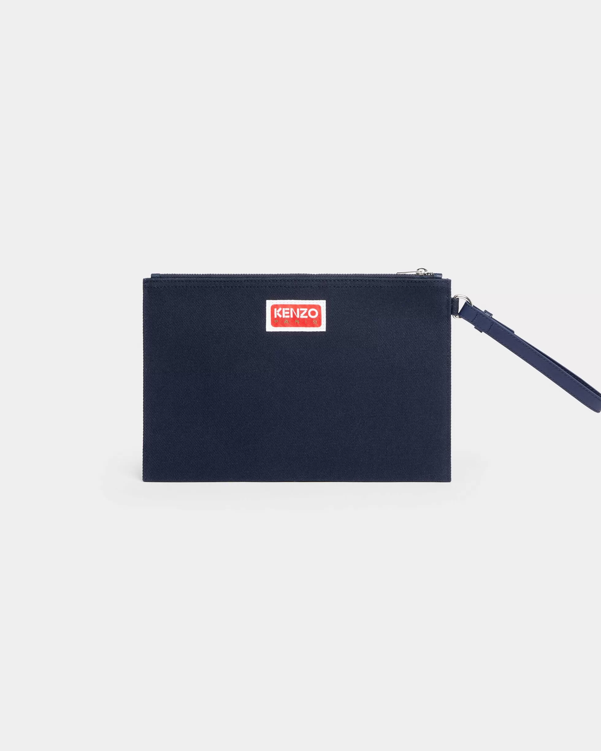 Boke Flower | Kleinlederwaren>KENZO Große Pochette „Boke Flower“ Navy Blue