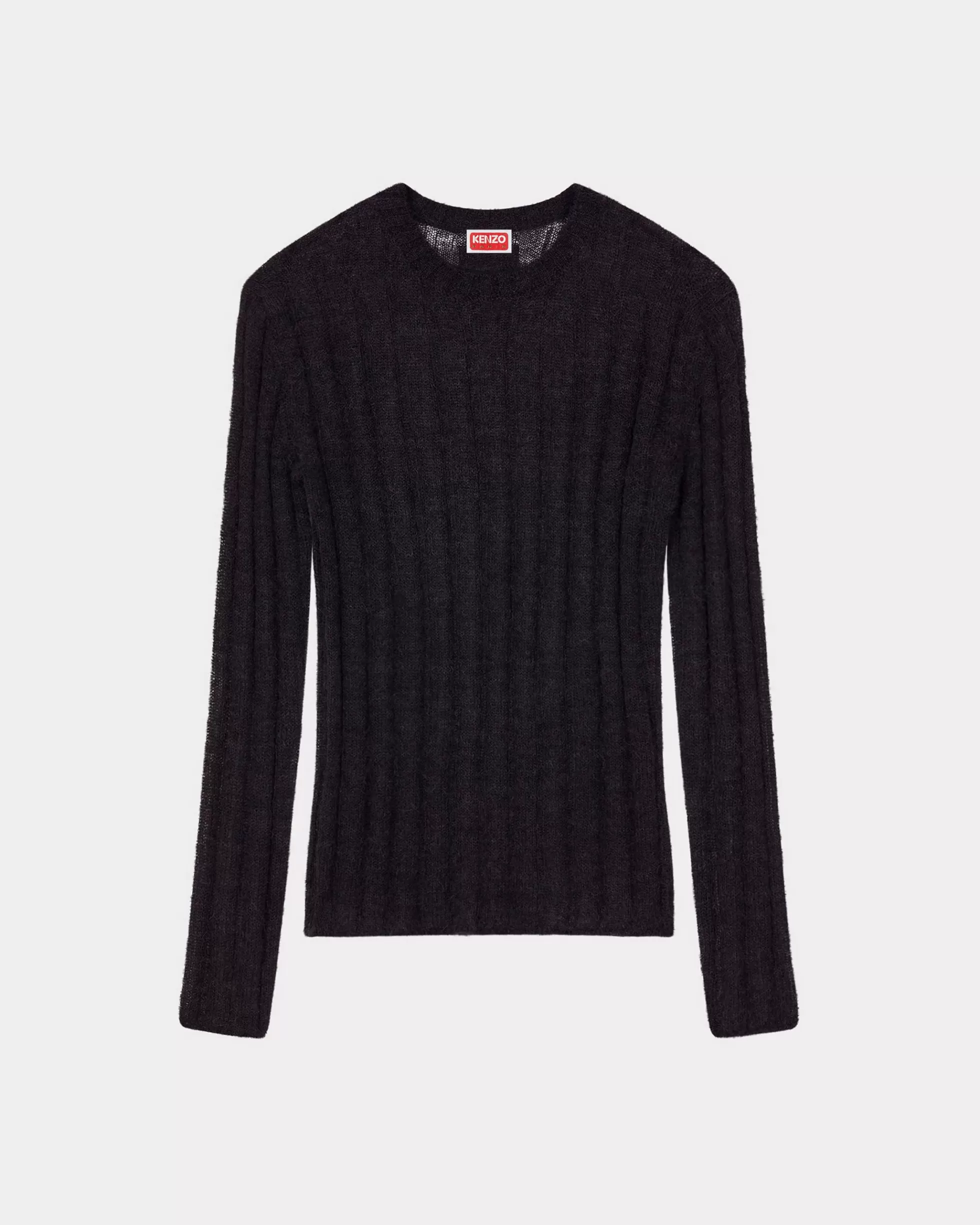 Hemd und Tops | Pullover>KENZO Halbtransparenter Strickpullover Black