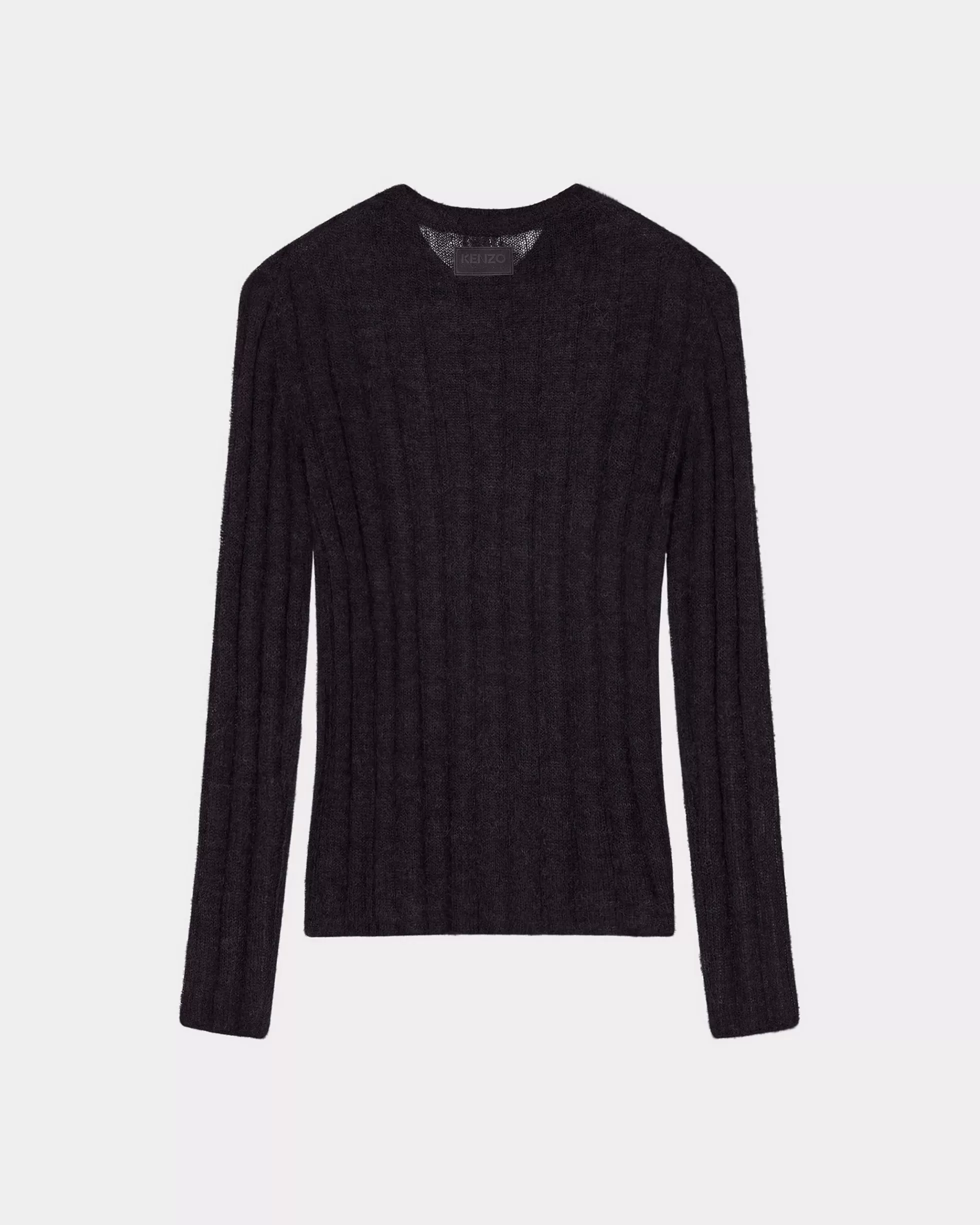 Hemd und Tops | Pullover>KENZO Halbtransparenter Strickpullover Black