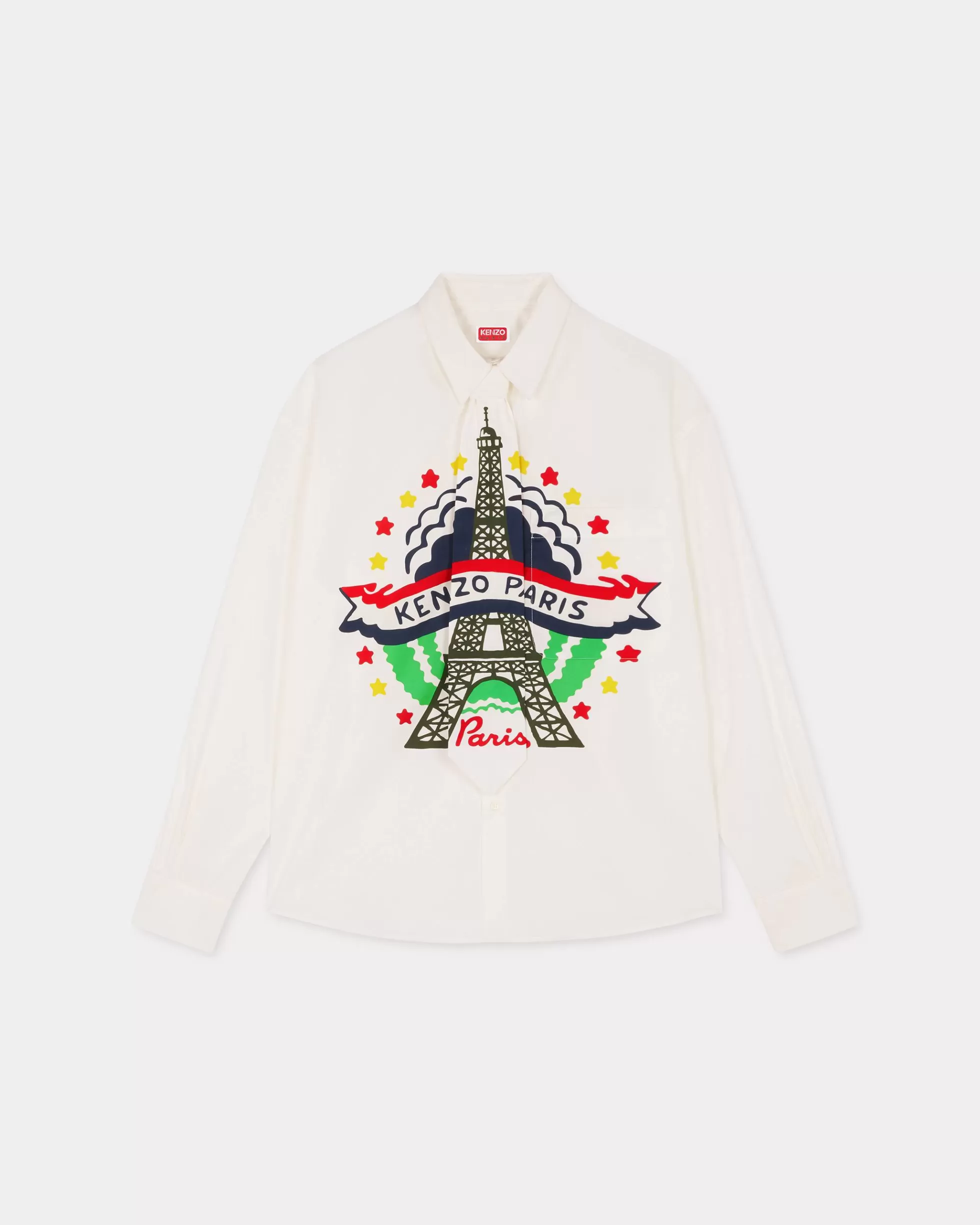 Tailoring | Hemden>KENZO Hemd mit abnehmbarer Krawatte „ Drawn Varsity“ White