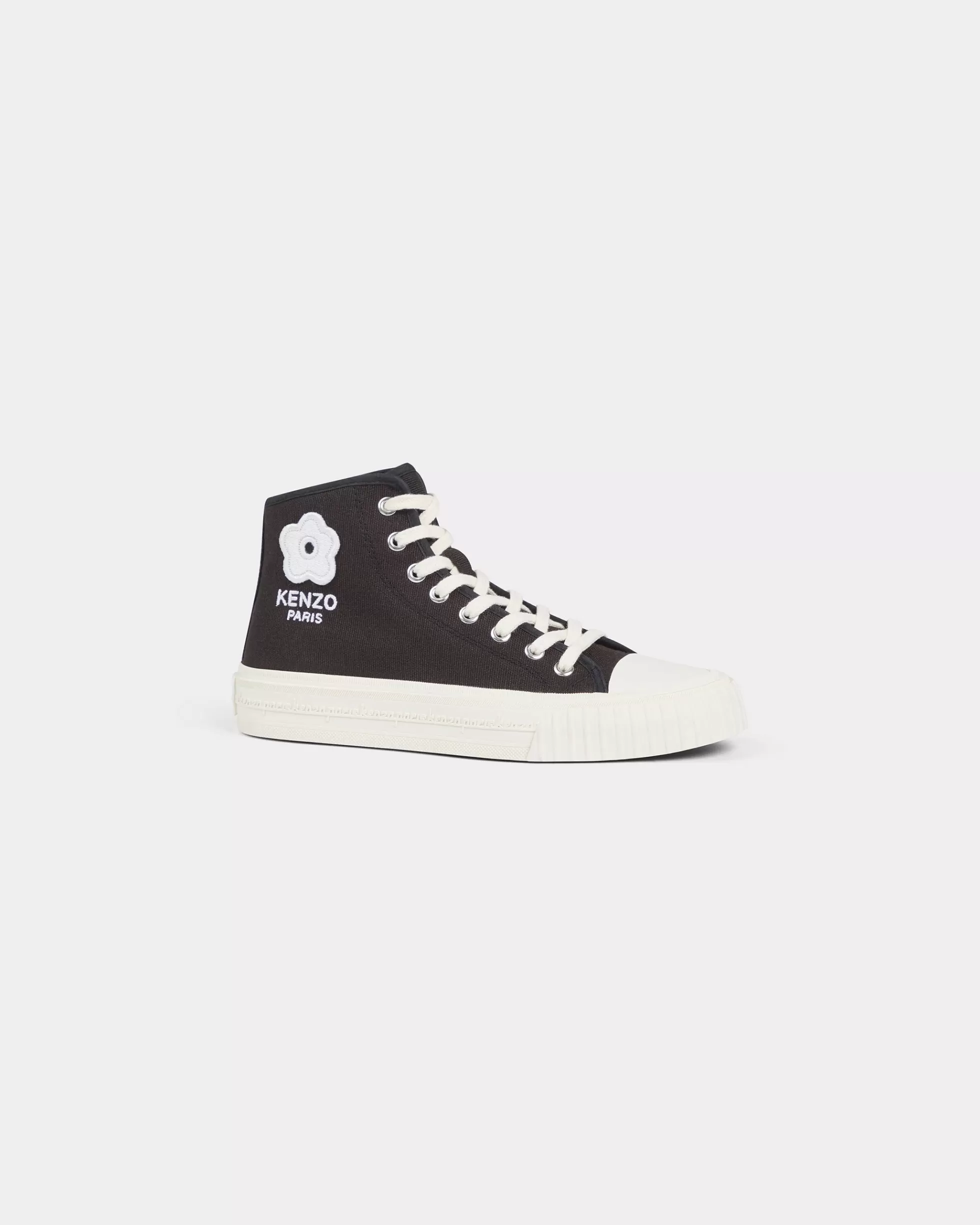 DAMEN SCHUHE | Sneakers>KENZO High-Top-Sneaker „ Foxy“ aus Leinen Black