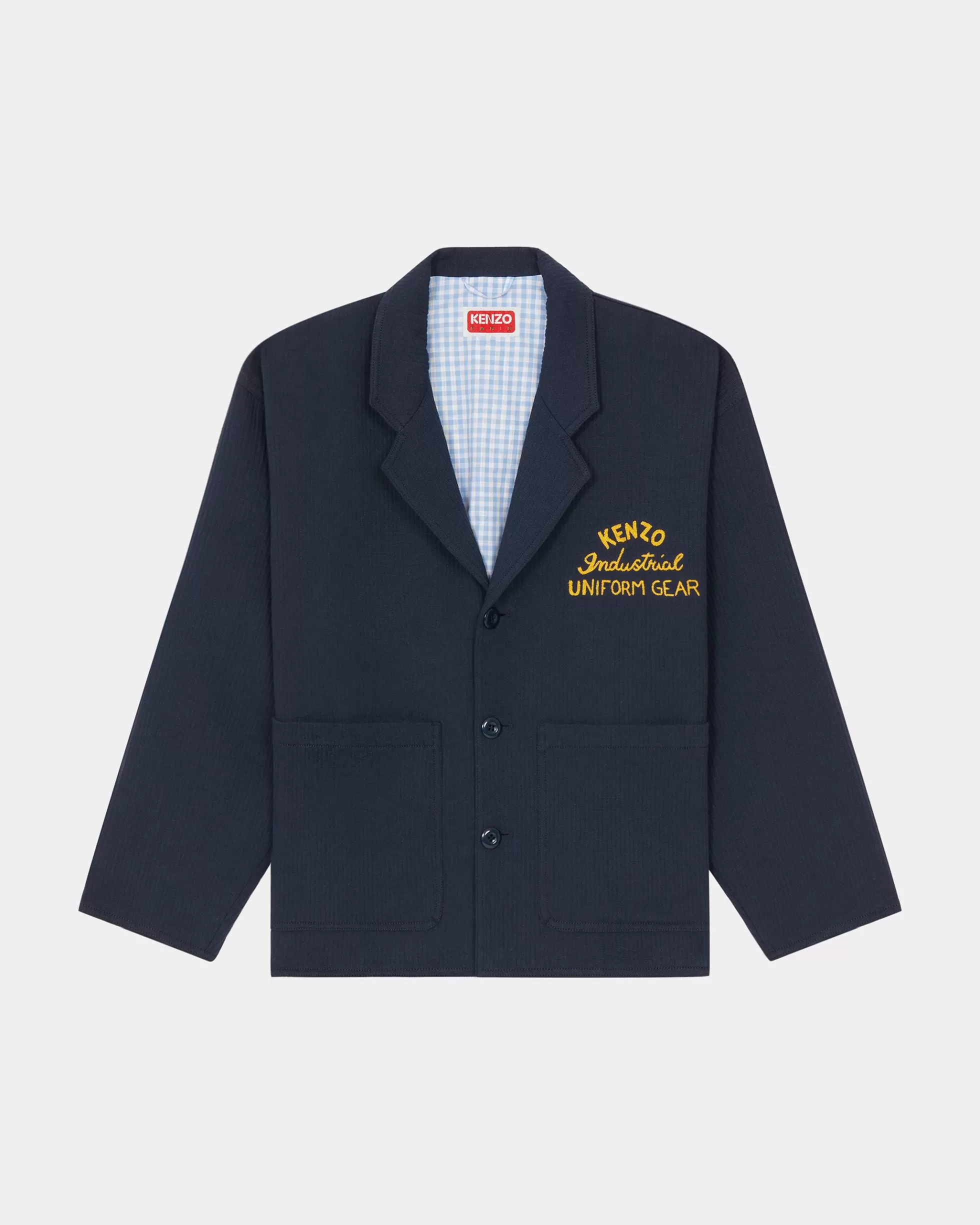 Tailoring | Jacken und Mäntel>KENZO Jacke im Workwear-Stil mit „ Drawn Varsity“-Stickerei Midnight Blue