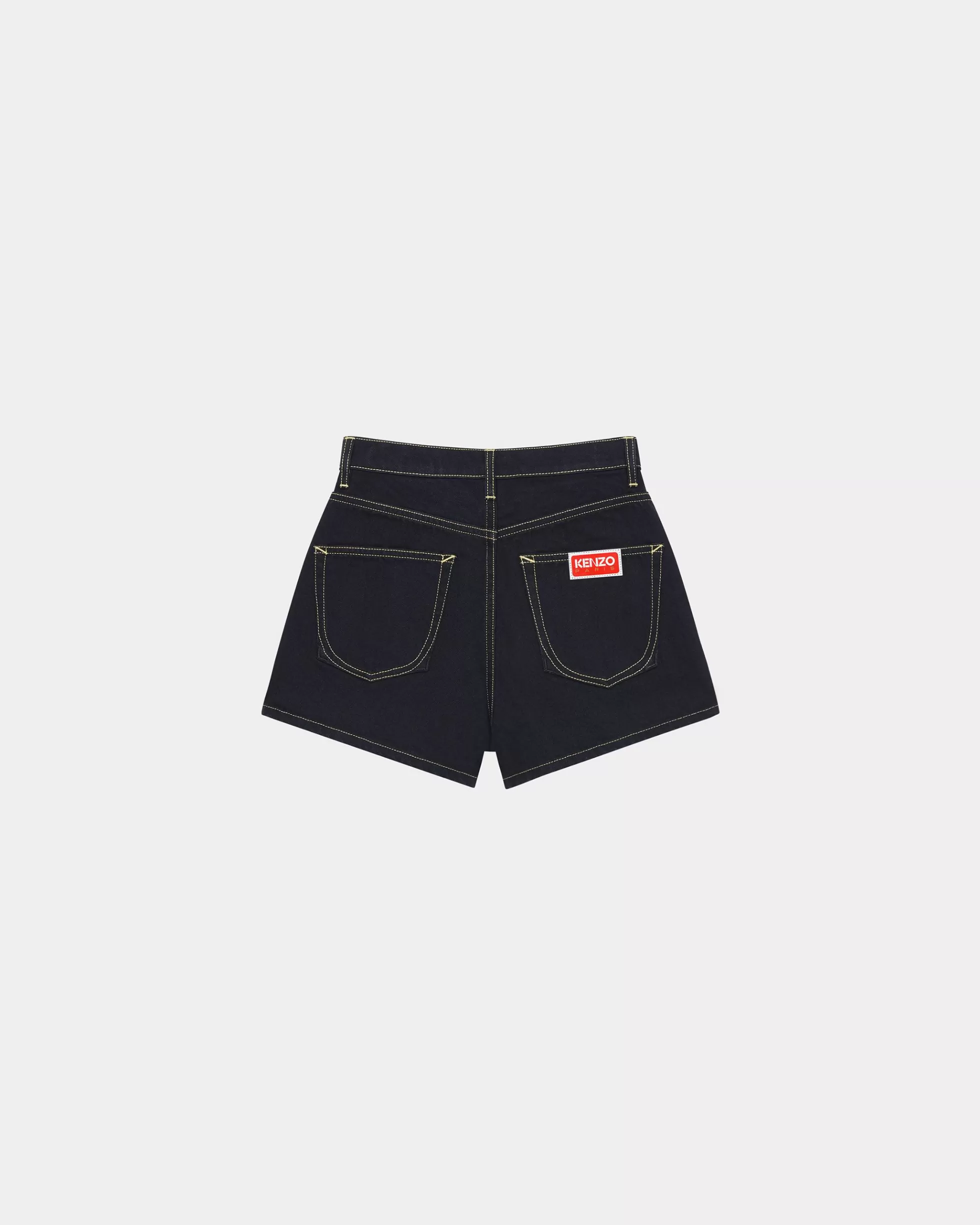 Denim | Hosen und Shorts>KENZO Jeansshorts mit Stickerei Rinse Black Denim