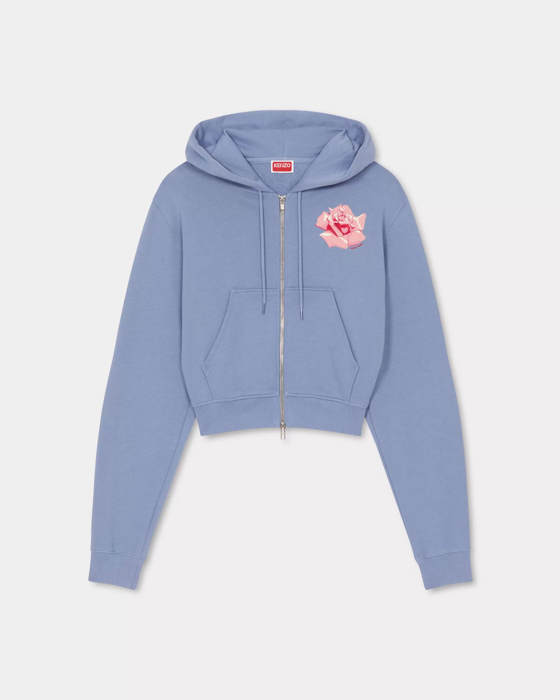 Geschenke | Neue>KENZO Kapuzenpulli „ Rose“ mit Reißverschluss Blue