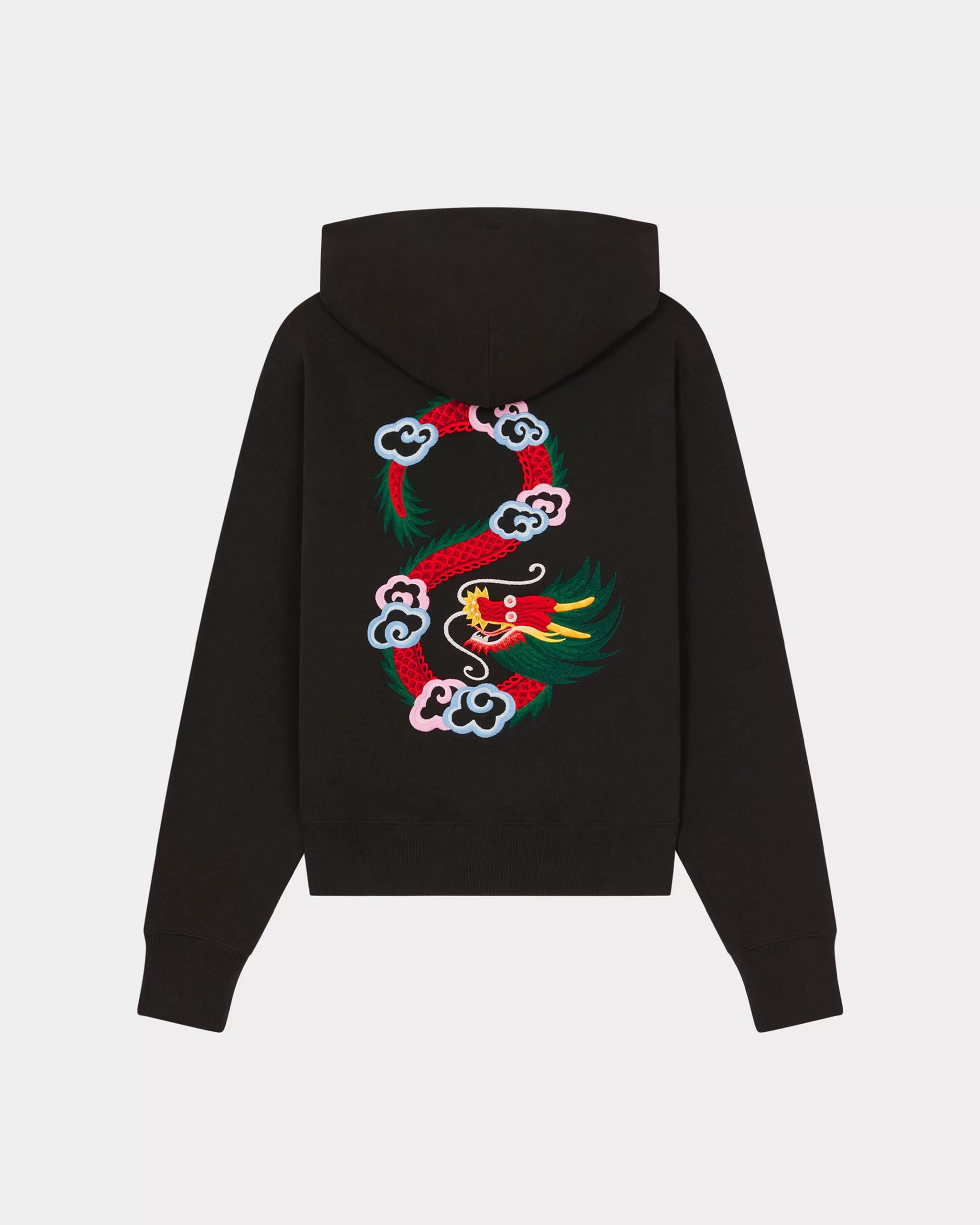 Sweatshirts und Hoodies>KENZO Kapuzenpullover mit „Year of the Dragon“-Stickerei Black