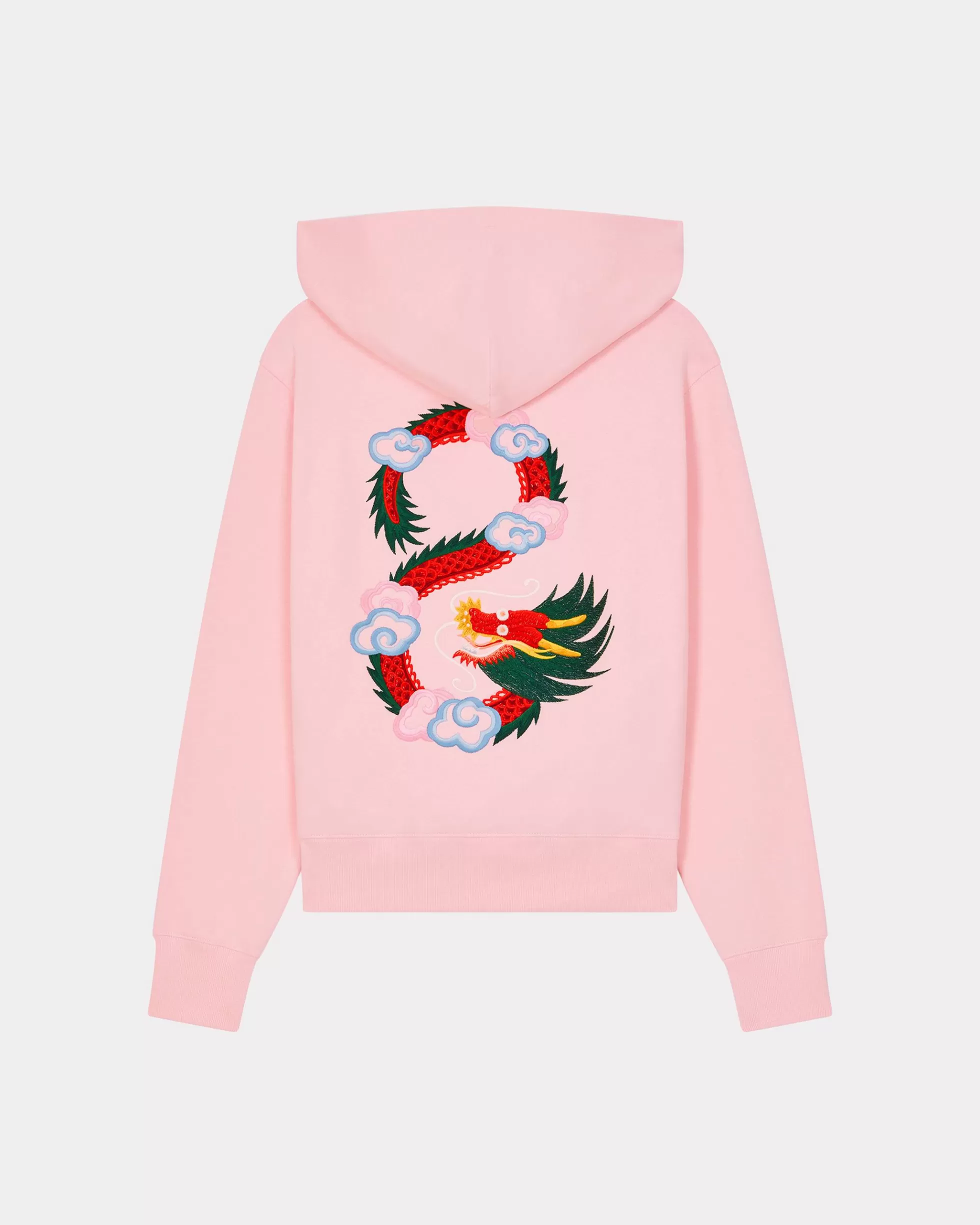 Sweatshirts und Hoodies>KENZO Kapuzenpullover mit „Year of the Dragon“-Stickerei Faded Pink