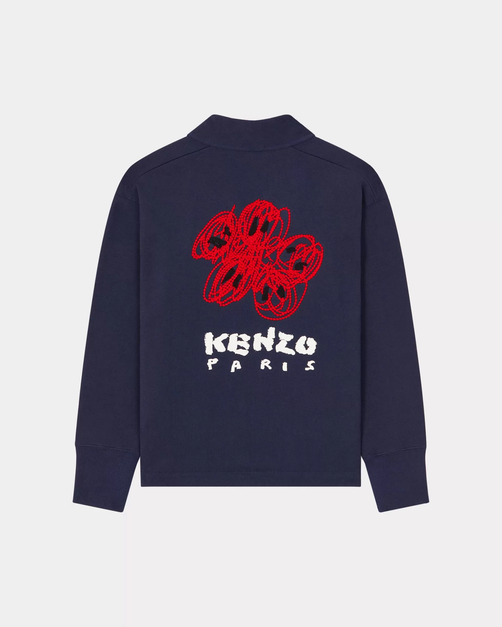 Sweatshirts und Hoodies>KENZO Kapuzenpullover mit Stickerei „ Drawn Varsity“ Midnight Blue