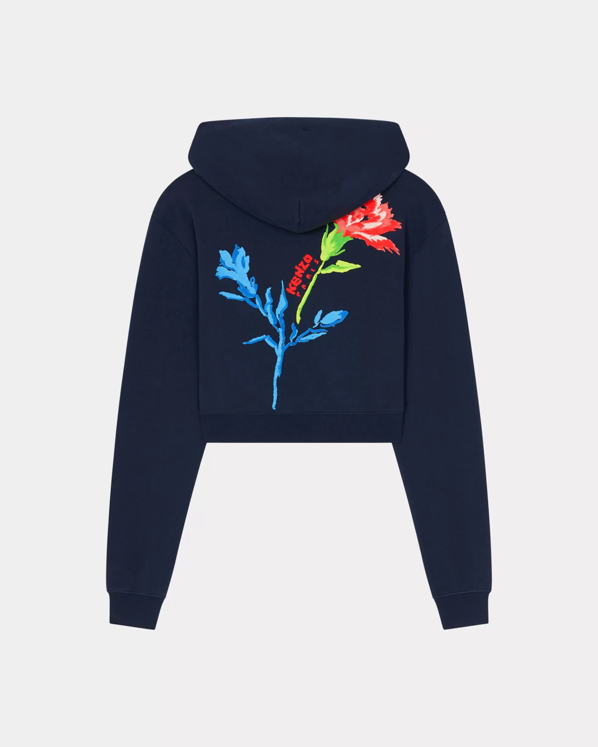 Sweatshirts und Hoodies | Neue>KENZO Kapuzensweatshirt mit „ Drawn Flowers“-Stickerei Midnight Blue